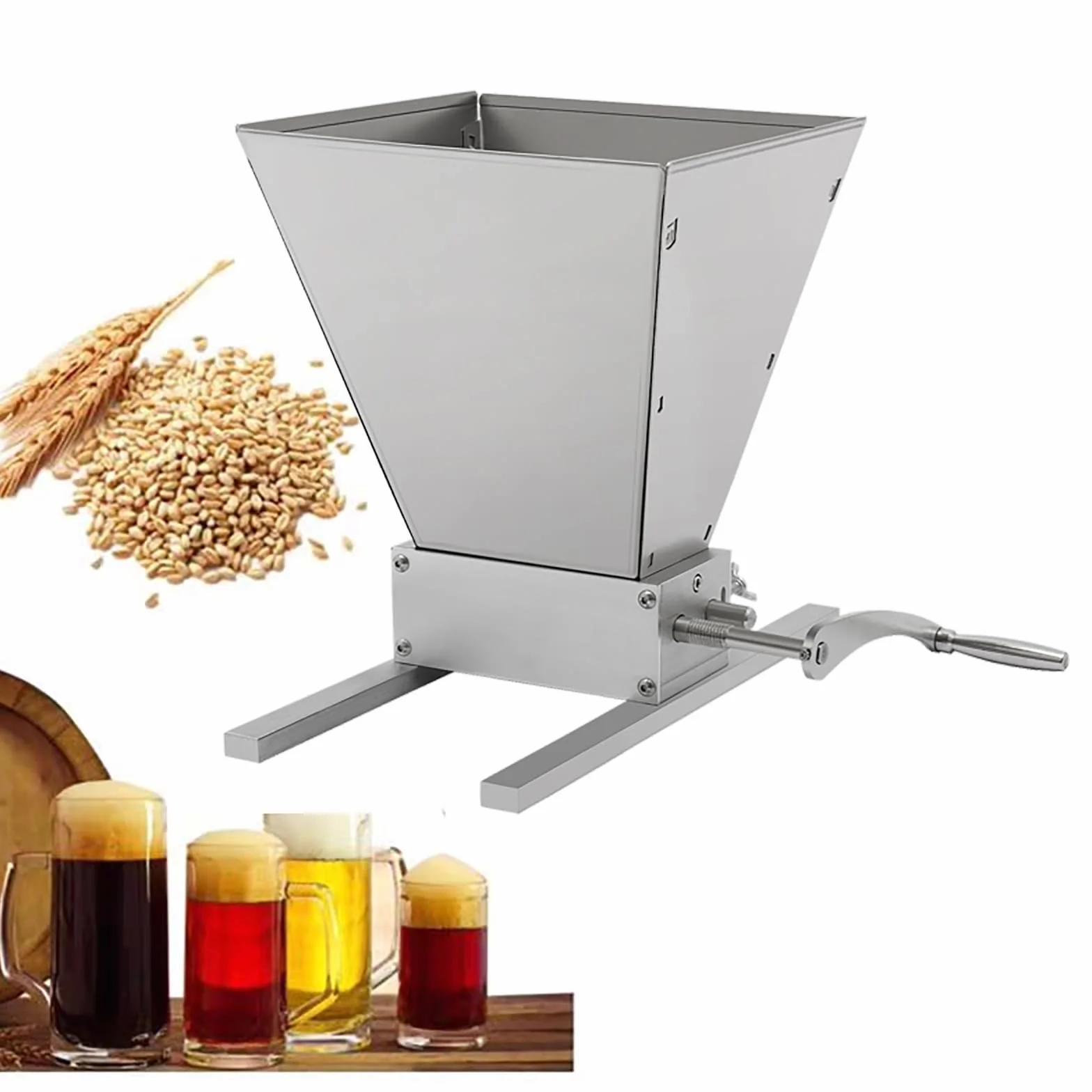 Mulino a mano a 2 rulli, Mill per cereali rettificatrice regolabile per la produzione di birra domestica