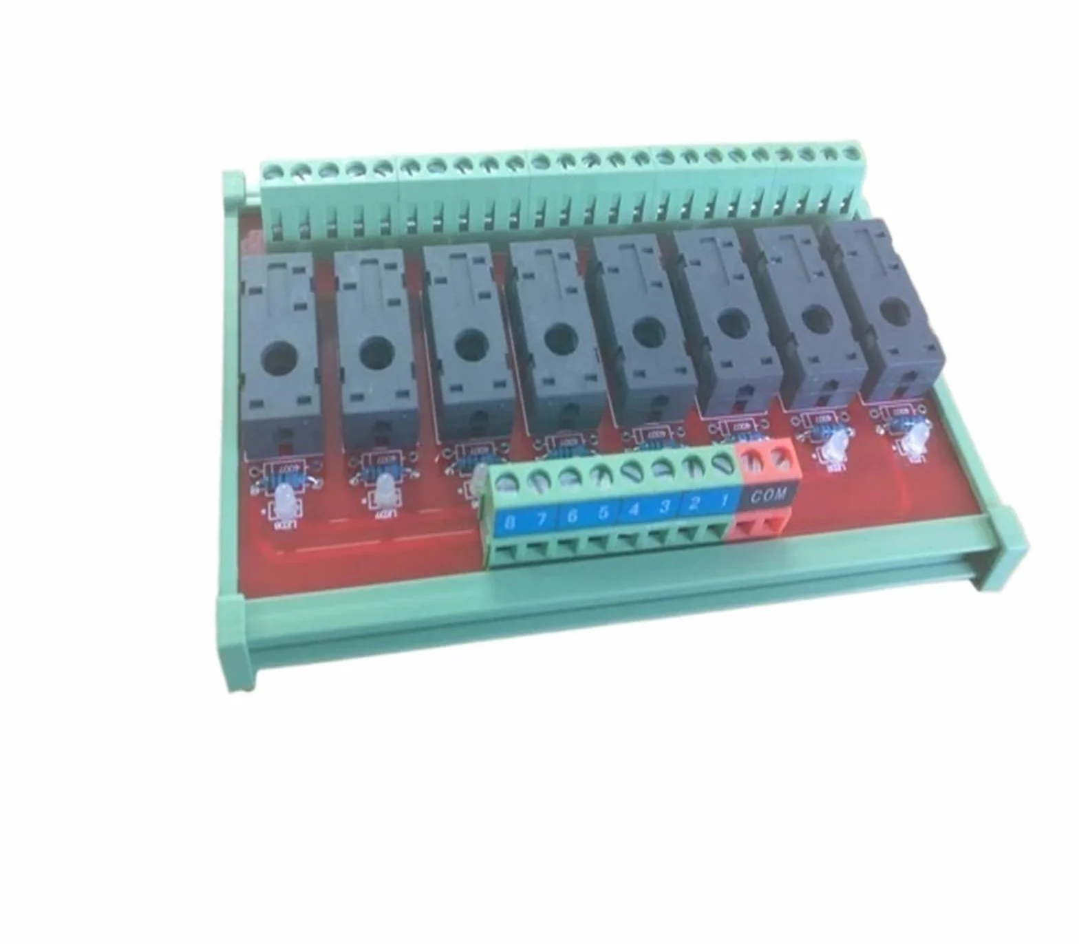 Modulo relè PLC JR-8L1 8 canali High Low Trigger 10A SPDT DPDT Modulo relè Scheda di controllo uscita PLC 220V