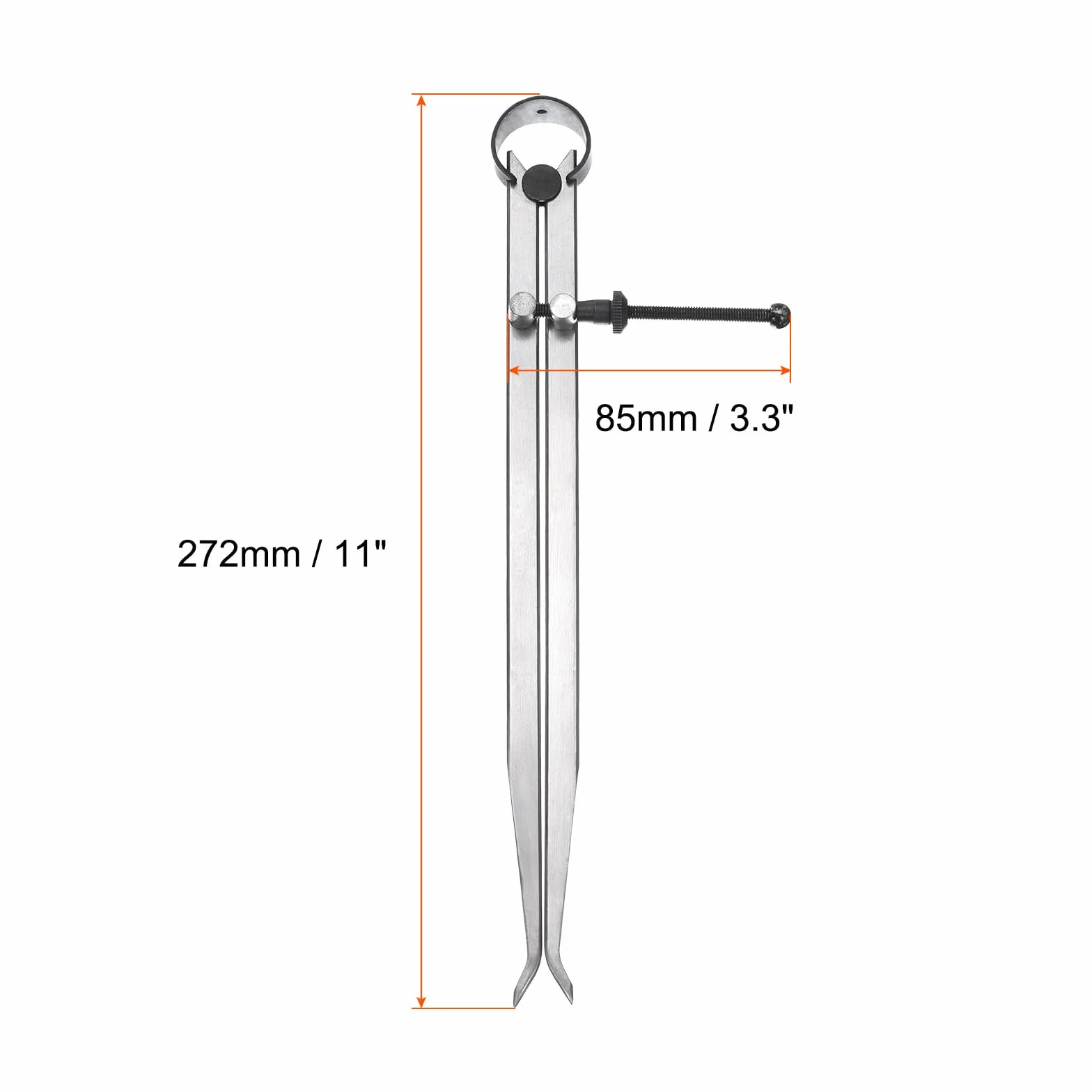 QUARKZMAN Molla Interno Calibro 11" Acciaio Inox Regolabile Molla Calibro Dritta Gamba per Legno Tornio Progetti