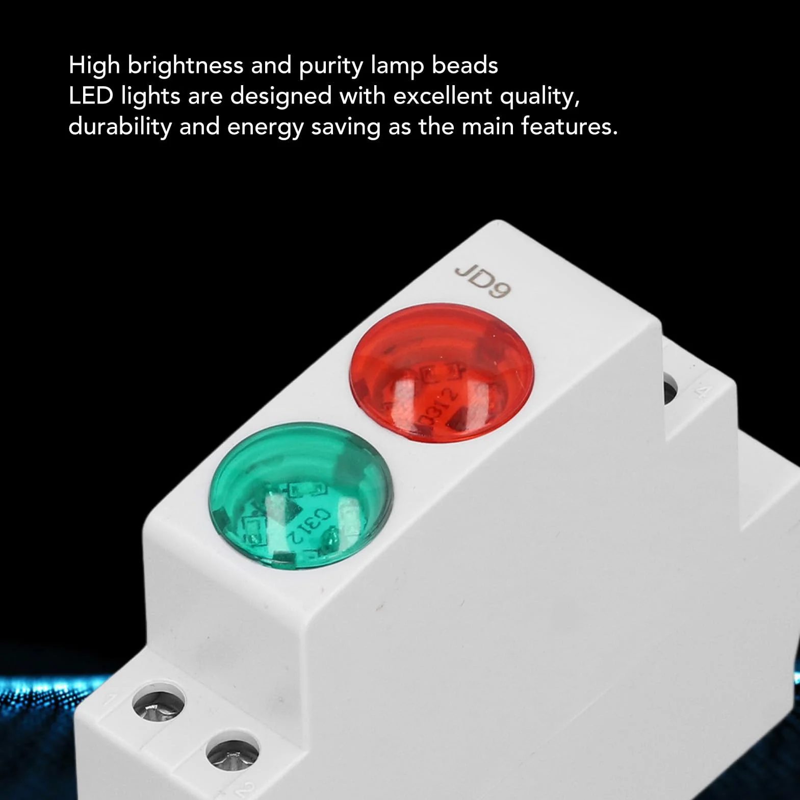 Lampada Segnale LED Bicolore Rosso Verde per Guida DIN Quadro Elettrico CNC