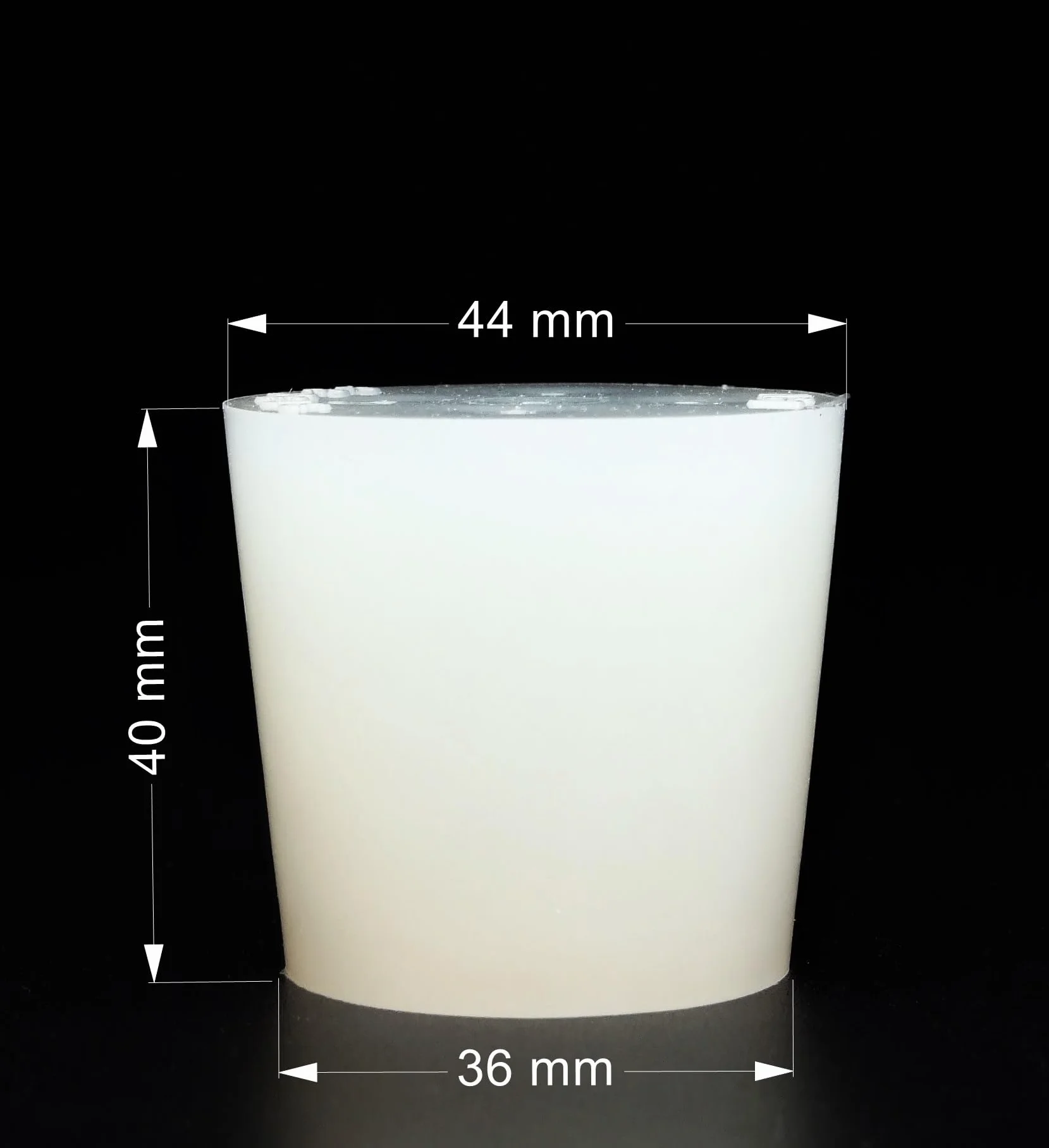 Tappo in Silicone Affusolati 44/36mm h:40mm Confezione da 5