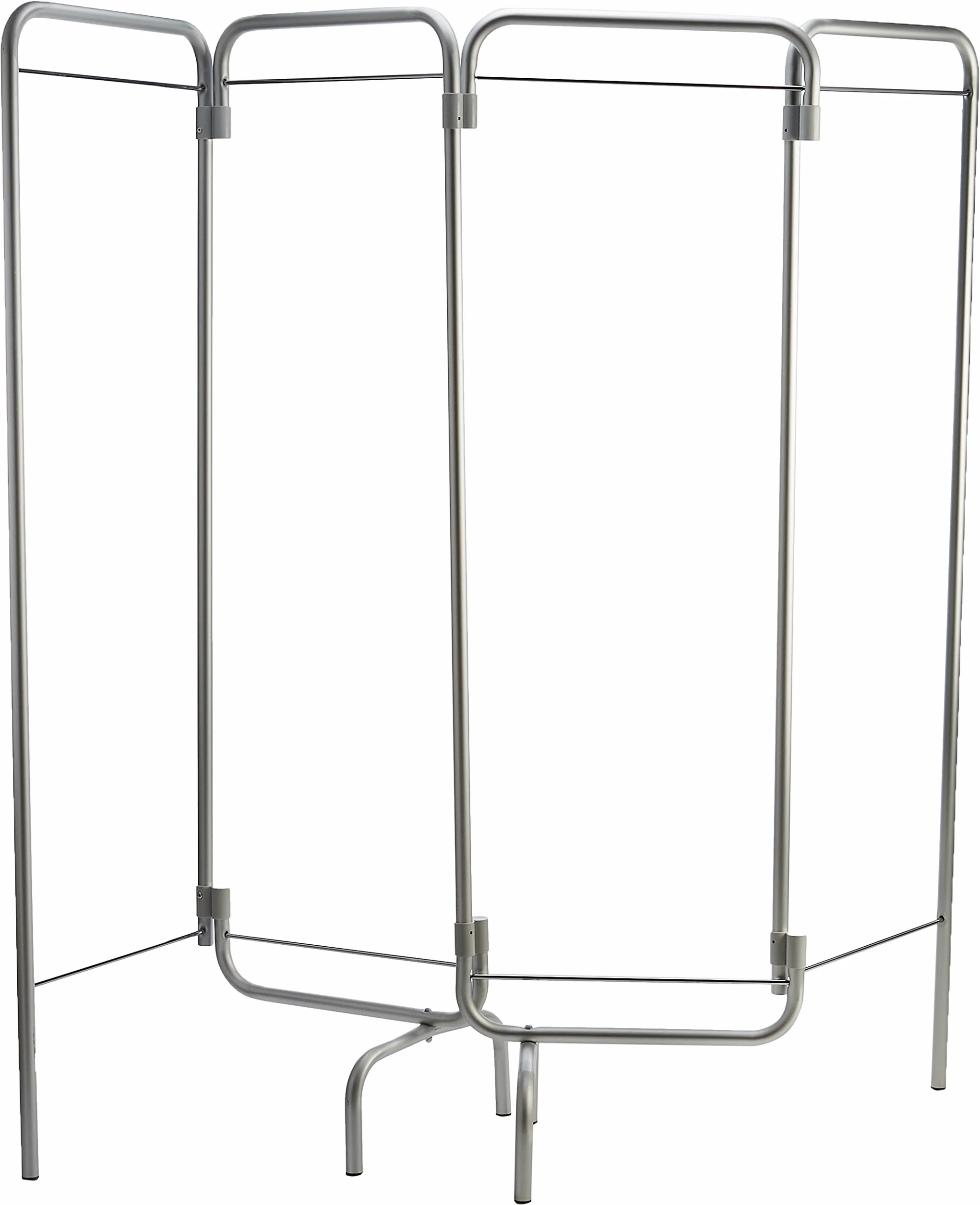 GIMA 45562 Telaio Paravento con Piedini, senza Tende, 4 Sezioni, 200 cm Larghezza x 170 cm Altezza