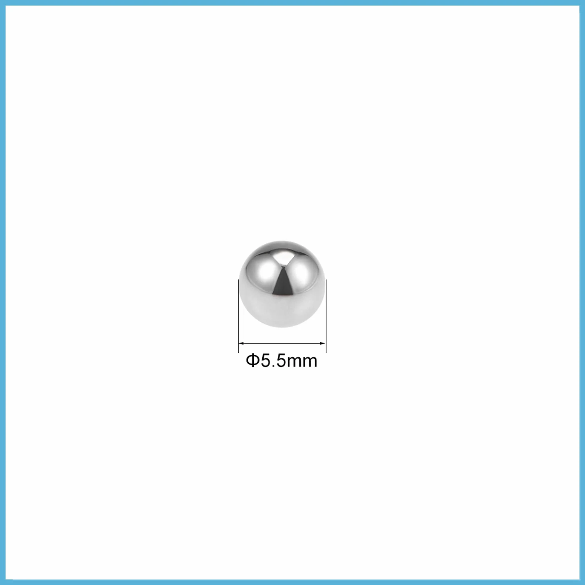 Cuscinetto Sfere 5.5mm Cromo Acciaio G10 Precisione 60-63 HRC 50pz