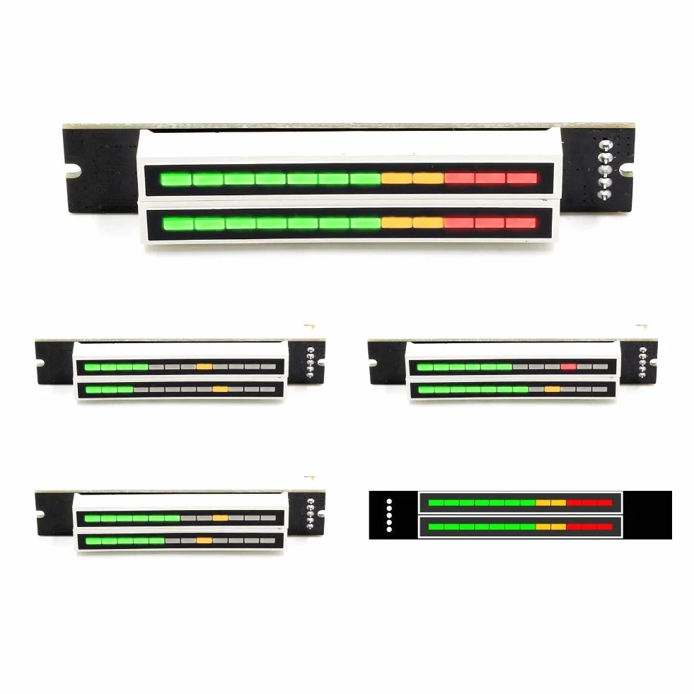 Mini Fai Te Dual 12 Livelli di Musica Stereo Indicatore di Livello dello Spettro Audio Scheda Amplificatore VU Meter con 8 Effetti di Visualizzazione(real-time mode)