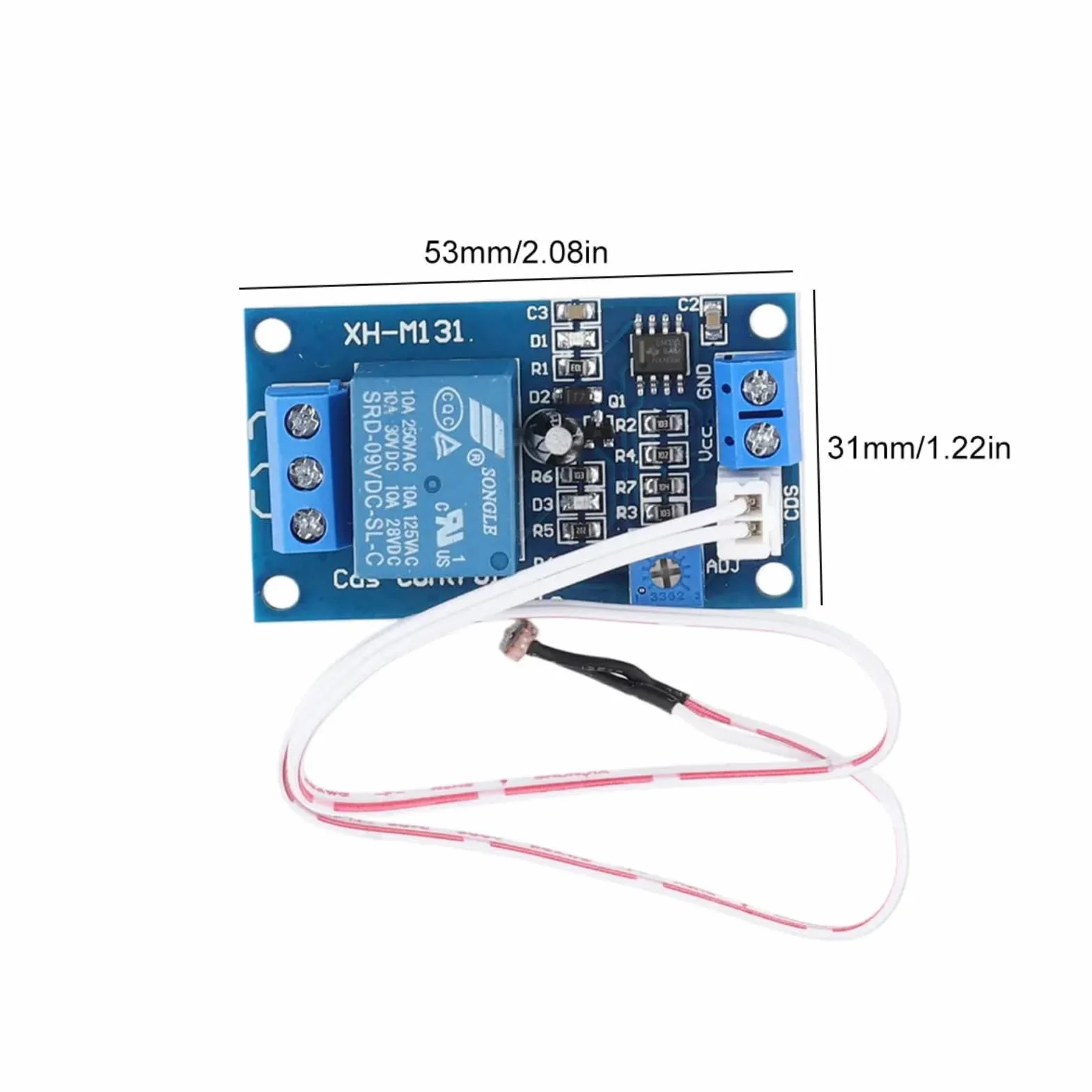 ARCELI Sensore di rilevamento del modulo relè a fotoresistenza 12V Interruttore di controllo della luce XH-M13