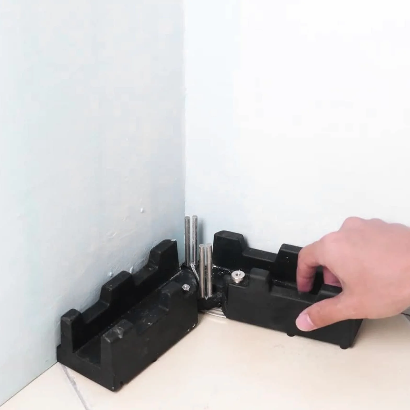 Utensile da Taglio per Misurazione Obliqua 2 in 1 Guida per Angolare in ABS Ad Alta Precisione per Resistenza All'usura