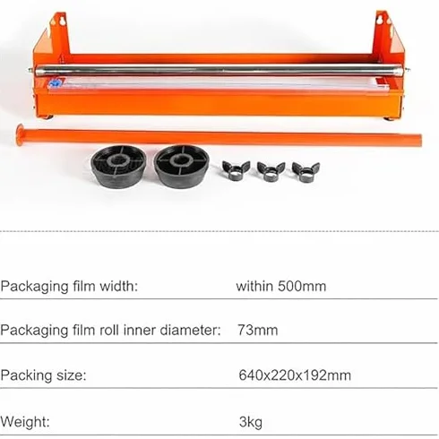 Macchina avvolgitrice manuale di film estensibile - Dispenser di film a mano per imballaggio, strumento di avvolgimento pallet per magazzino e conservazione degli alimenti
