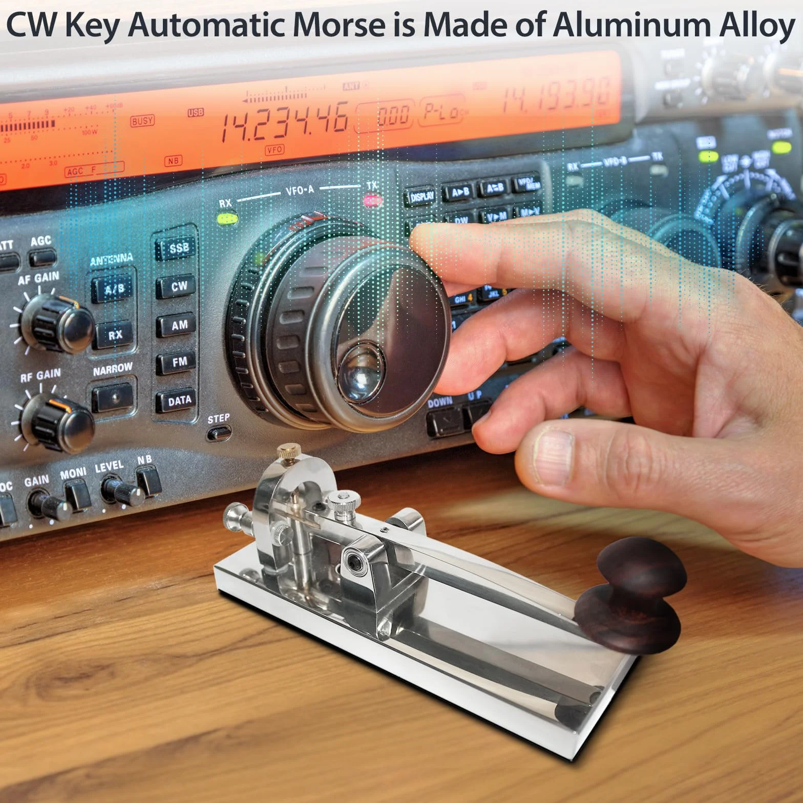 Chiave Telegrafica CW con Codice Morse, Oscillatore per Pratica Radio Ham, Controllo Volume