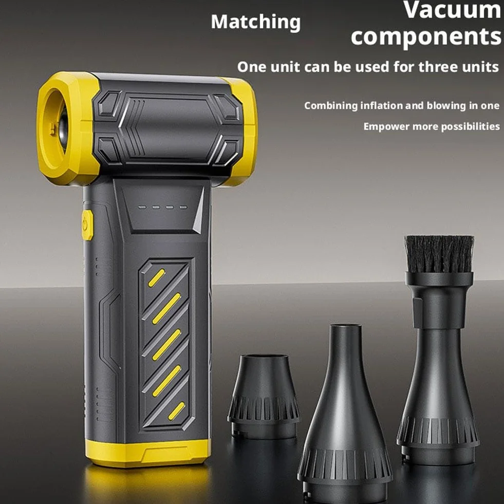 Mini turbo, spazzaneve portatile da 130.000 giri/min, a 3 velocità, portatile, con kit di aspirazione per asciugatura, rimozione S-now, pulizia