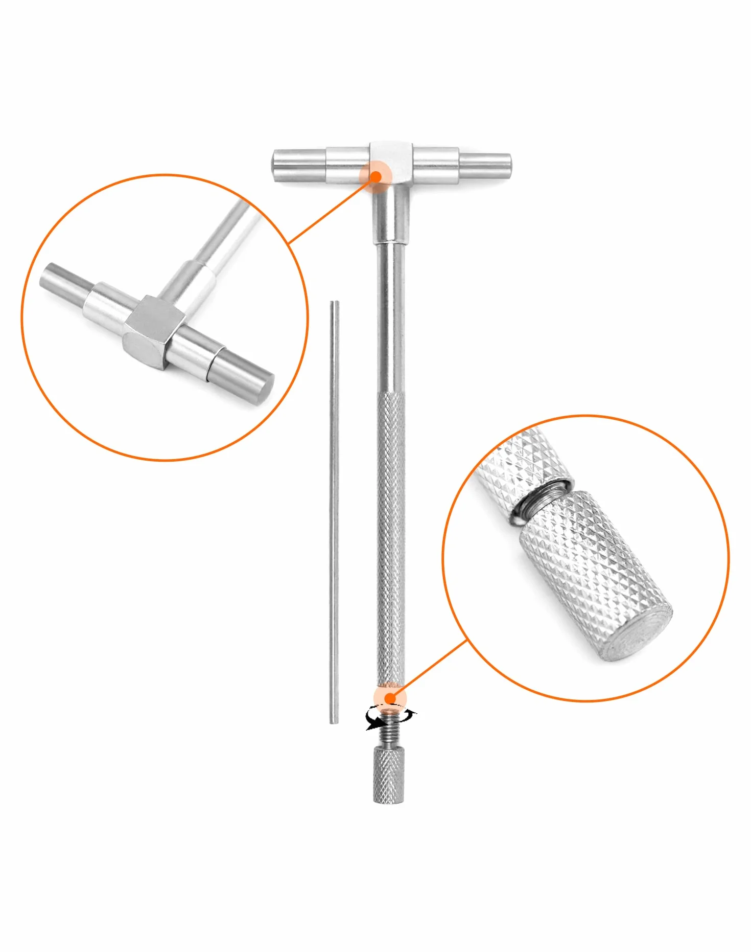 QWORK® Calibro Telescopico 8mm - 150mm Calibro Interno Set, Truschino Falegname, 6 Pezzi