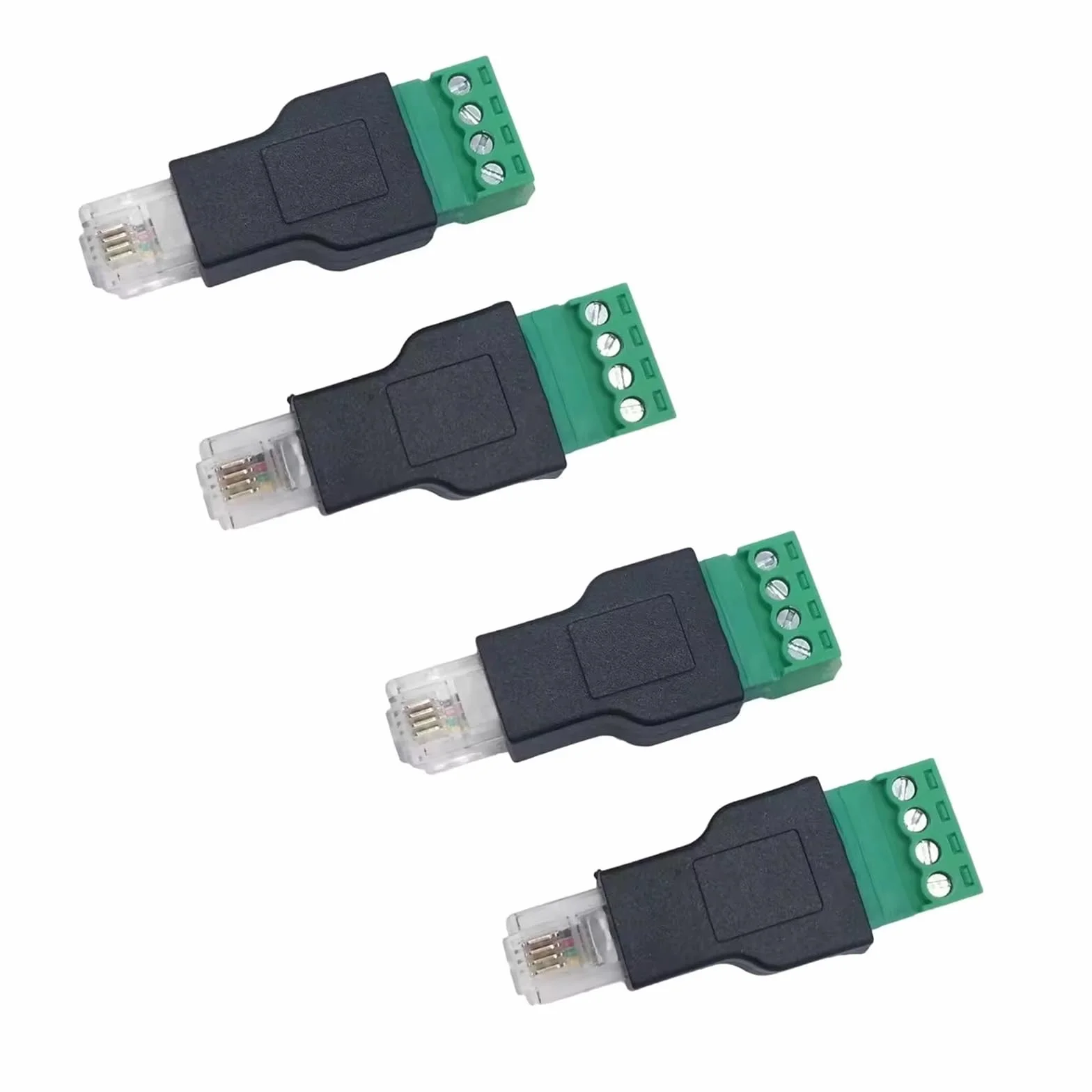 4 pezzi RJ11 6P4C 4 pin connettore connettore a vite connettori modulari per cablaggio strutturato