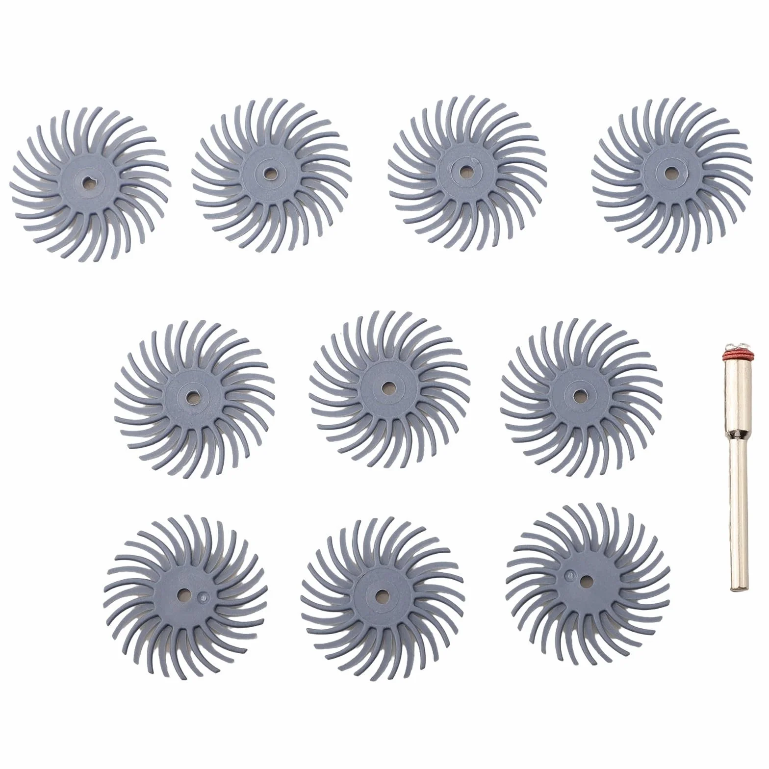 Kit di accessori per utensili rotanti con dischi radiali con rivestimento in ossido di alluminio per una preparazione efficace ma delicata (grana 120)