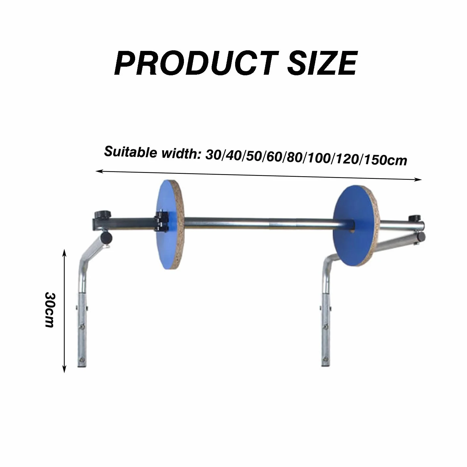 distributore di rotoli di pluriball, Dispenser di pluriball da parete color argento, larghezza 30-150 cm | Width 30cm