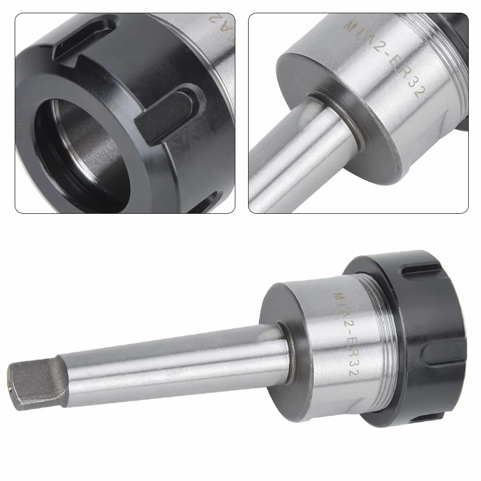 Portautensili CNC ER32 HSS Acciaio Alta Velocità Gamma Serraggio 1-20 mm Attacco Conico Morse per Fresatrici Torni Trapani Macchine Utensili Portapinza Lavorazioni Precise Uso Prolungato