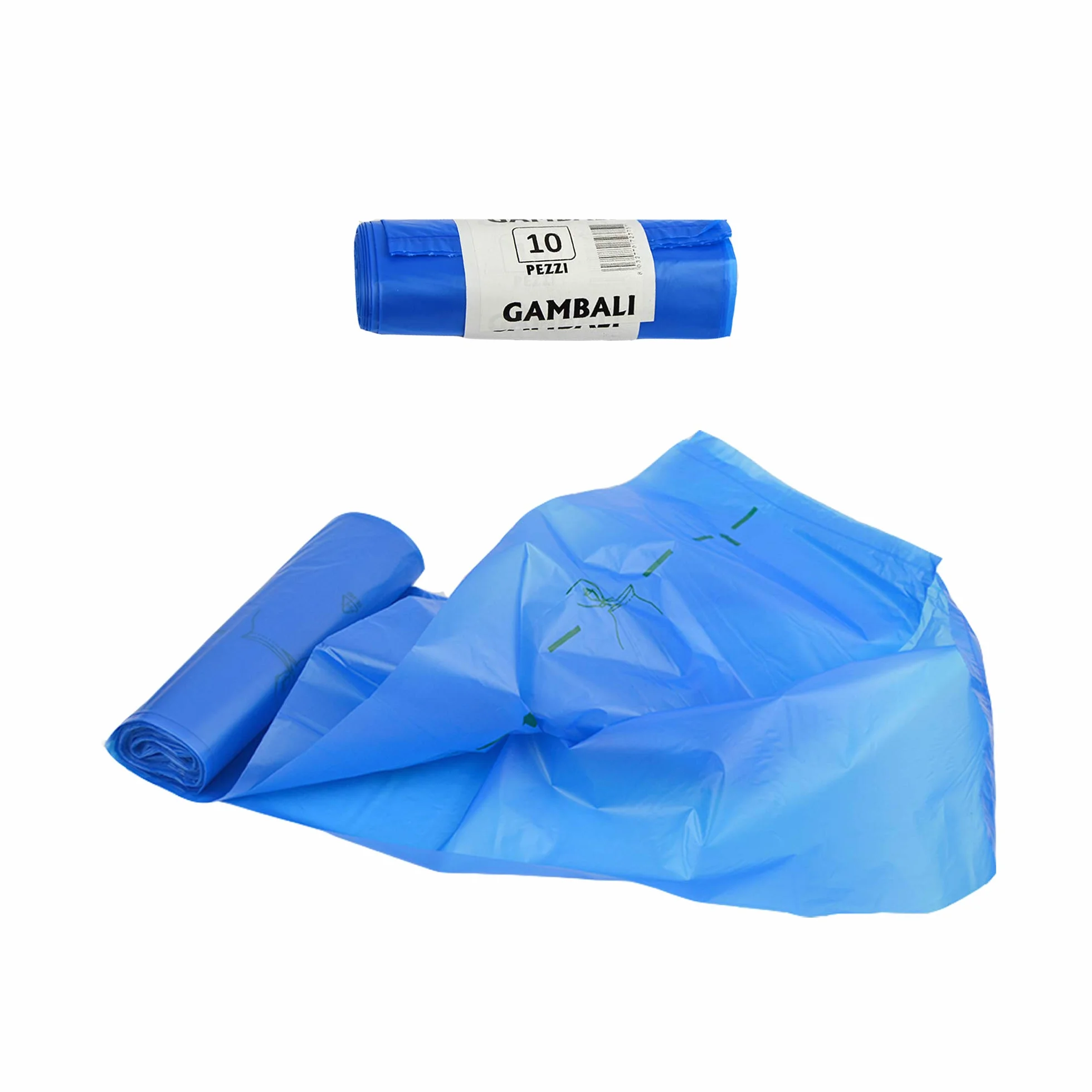 IMBALLAGGI ALIMENTARI PZ 50 Gambali HDPE 41 X 64 + Laccio Colore Azzurro MONOUSO da Utilizzare in Diversi Ambienti
