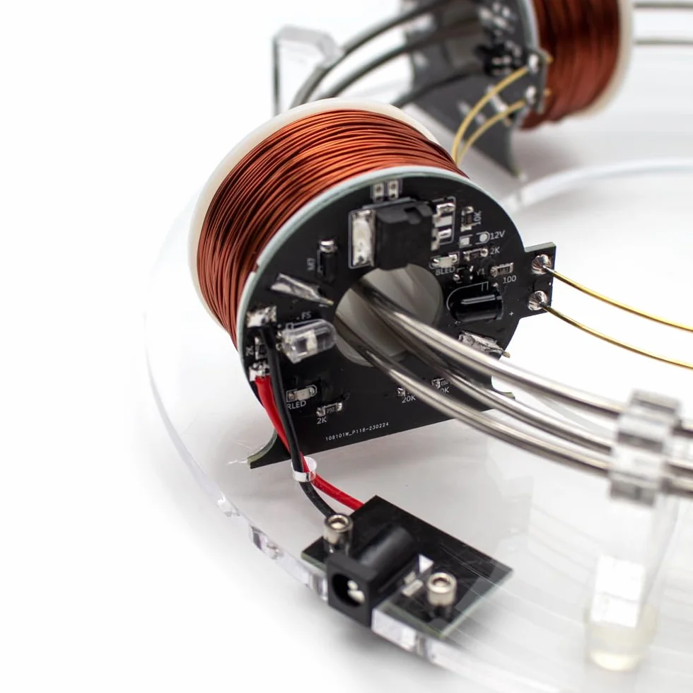 Toplionace Ciclotrone Elettromagnetico Fai da Te a Quattro Bobine Acceleratore Circolare Attrezzatura per Esperimenti Scientifici Modello di Sussidi Didattici per la Fisica