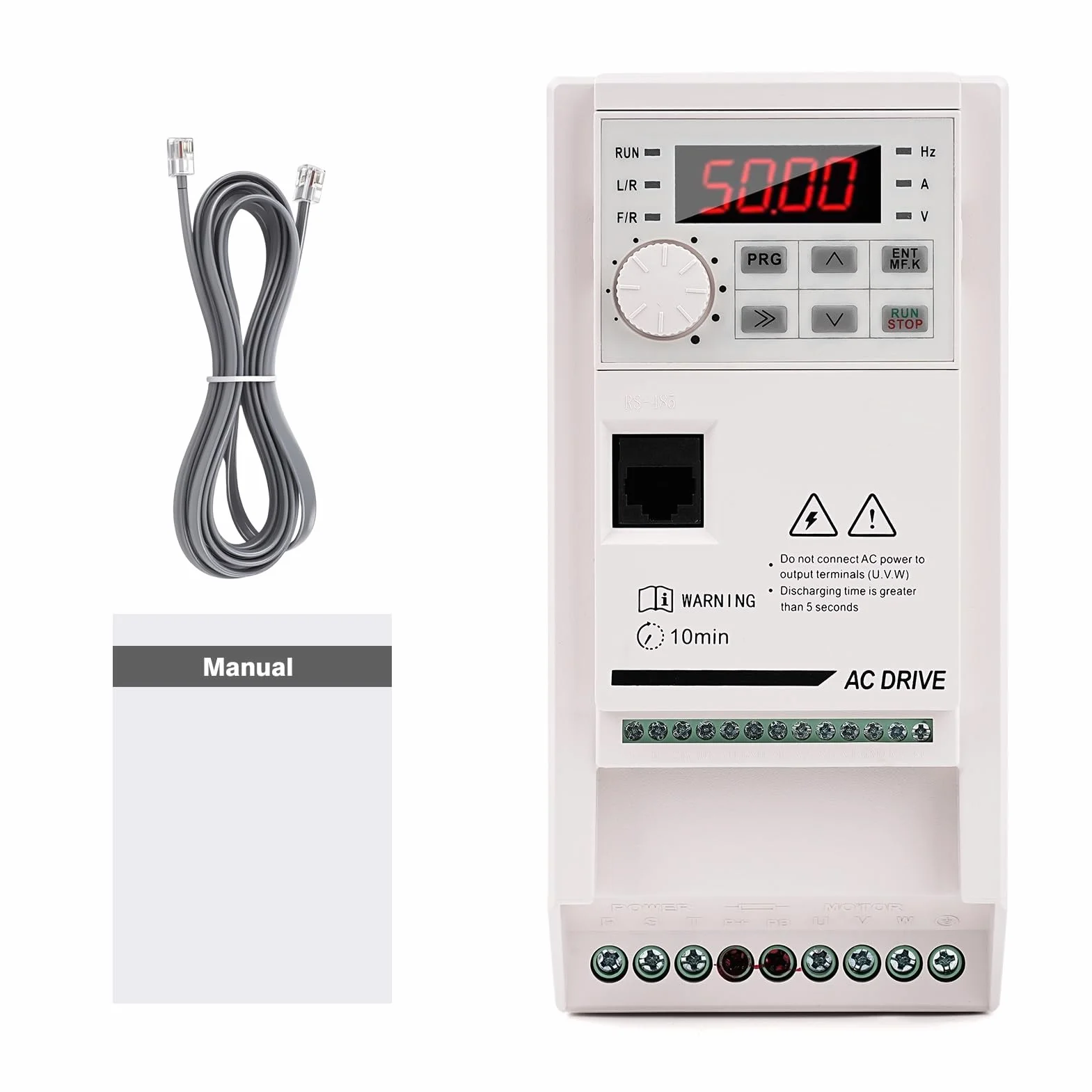 Inverter per Motori Trifase 380V 4KW Azionamento a Frequenza Variabile VFD 380V Ingresso trifase Uscita trifase Convertitore di Frequenza VFD Regolatore di velocità del Motore (Size : 4kW)