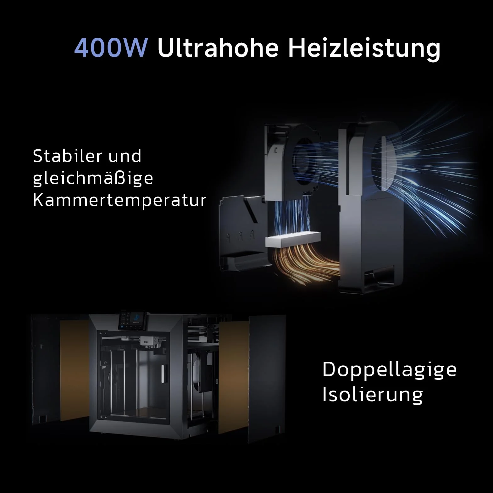 QIDI PLUS4 Stampante 3D, stampa ad alta velocità fino a 600 mm/s,riscaldamento della camera a 65℃, estrusore diretto a 370℃ con ugello integrato,supporto per filamenti PPS-CF, 305 * 305 * 280mm