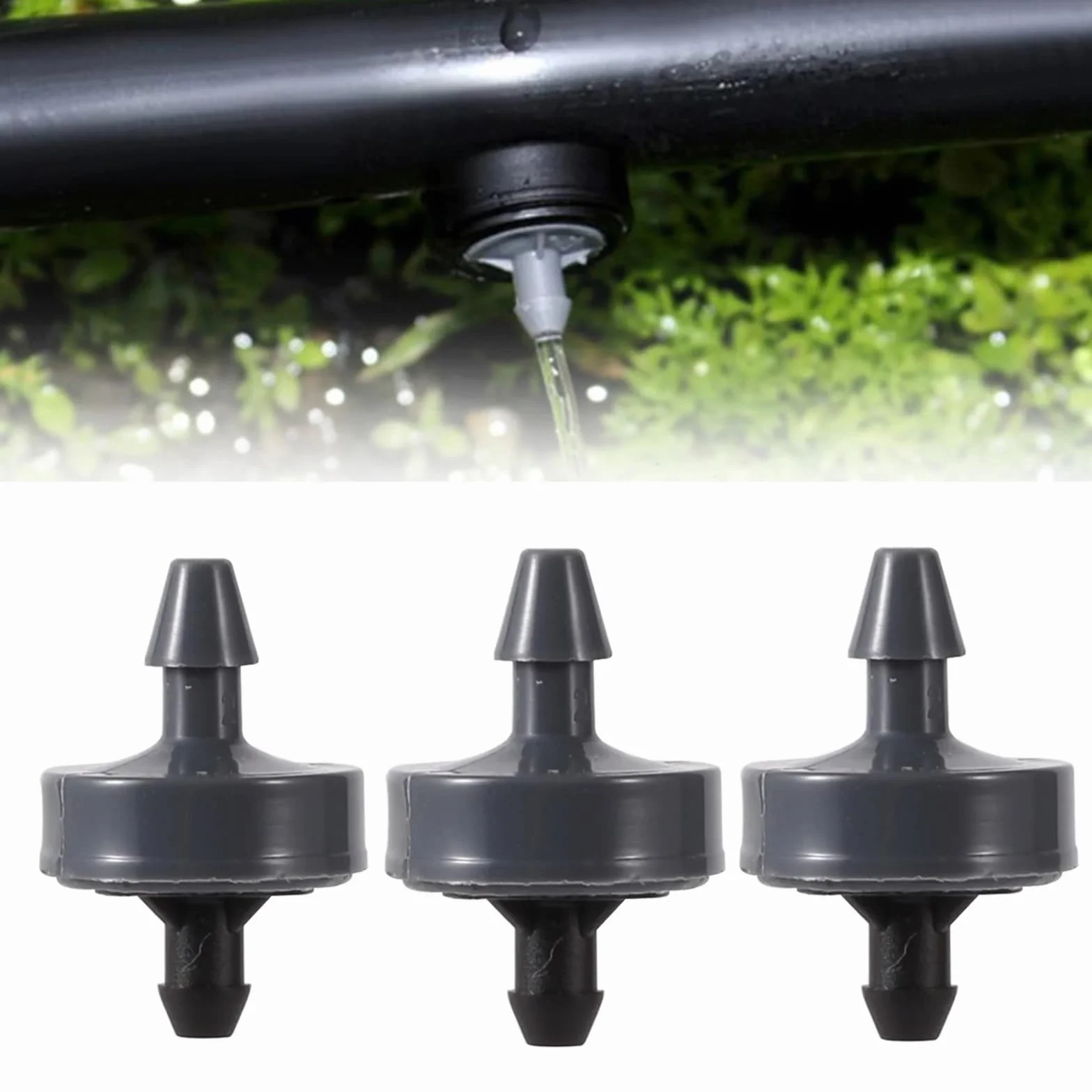 Emettitori per Irrigazione a Goccia Mini gocciolatore autocompensante da 2L/H, 4L/H, 8L/H, raccordi for irrigazione giardino e serra 4/7 mm, 500 pezzi(Red 2L)