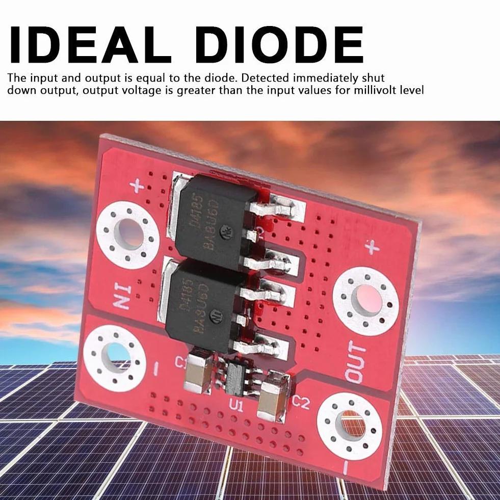 Keenso Diodo Ideale 15 A, Pannello Carica della Batteria Protezione Anti-inversione diodo Ideale Diodo Ideale