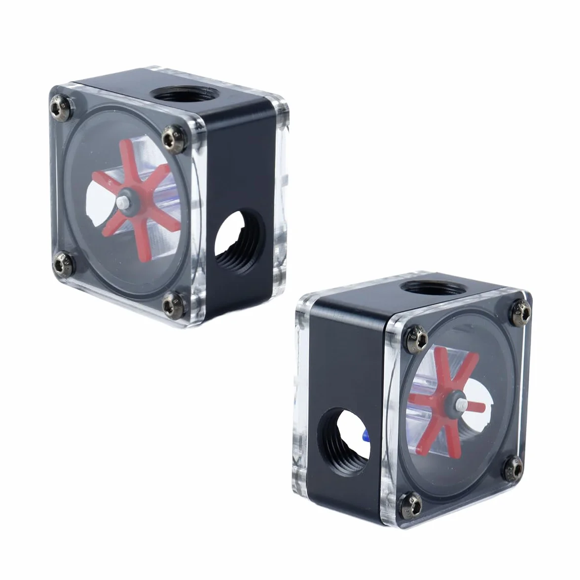 Ausi Misuratore di portata G1/4 per raffreddamento ad acqua PC 6 giranti indicatore di flusso 3 vie