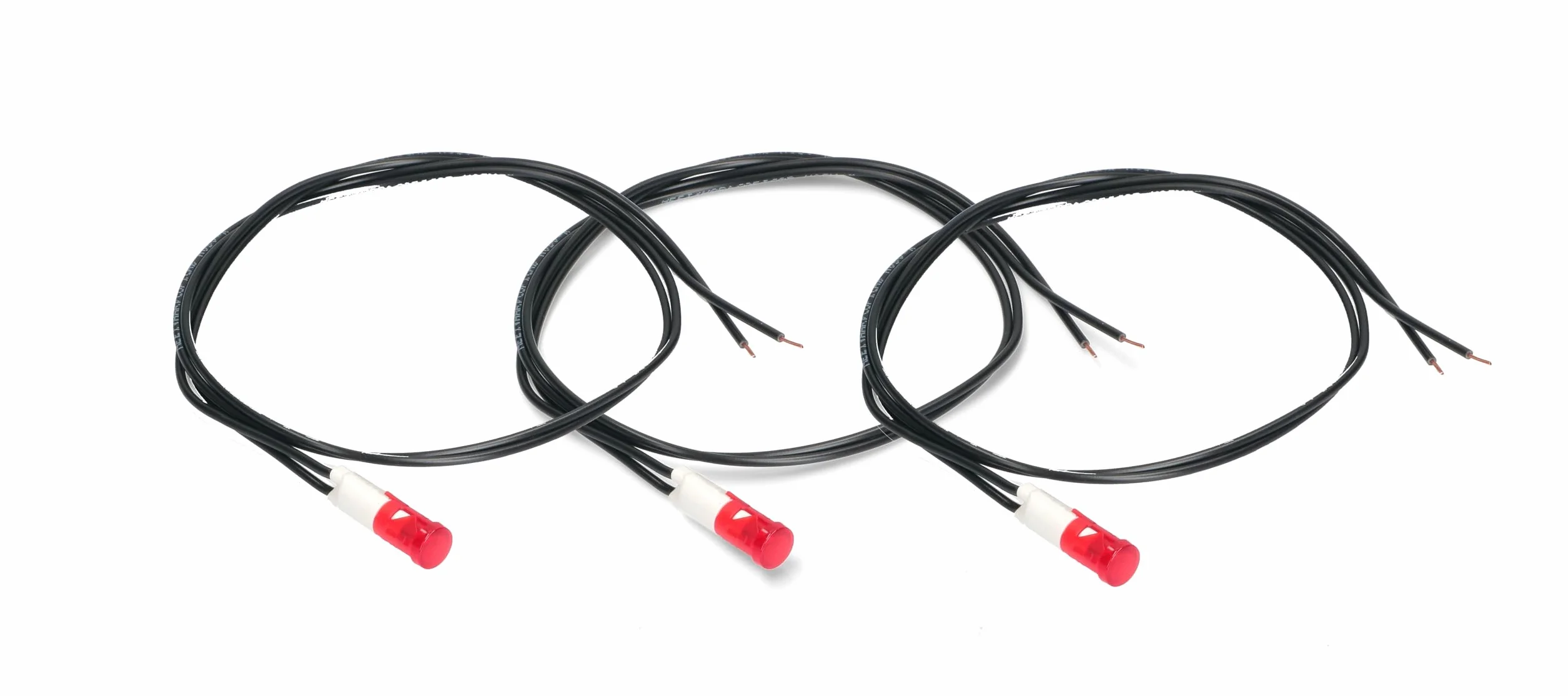 Spia luminosa rossa 250V 90° Ø8,5mm 600mm per forno cucina