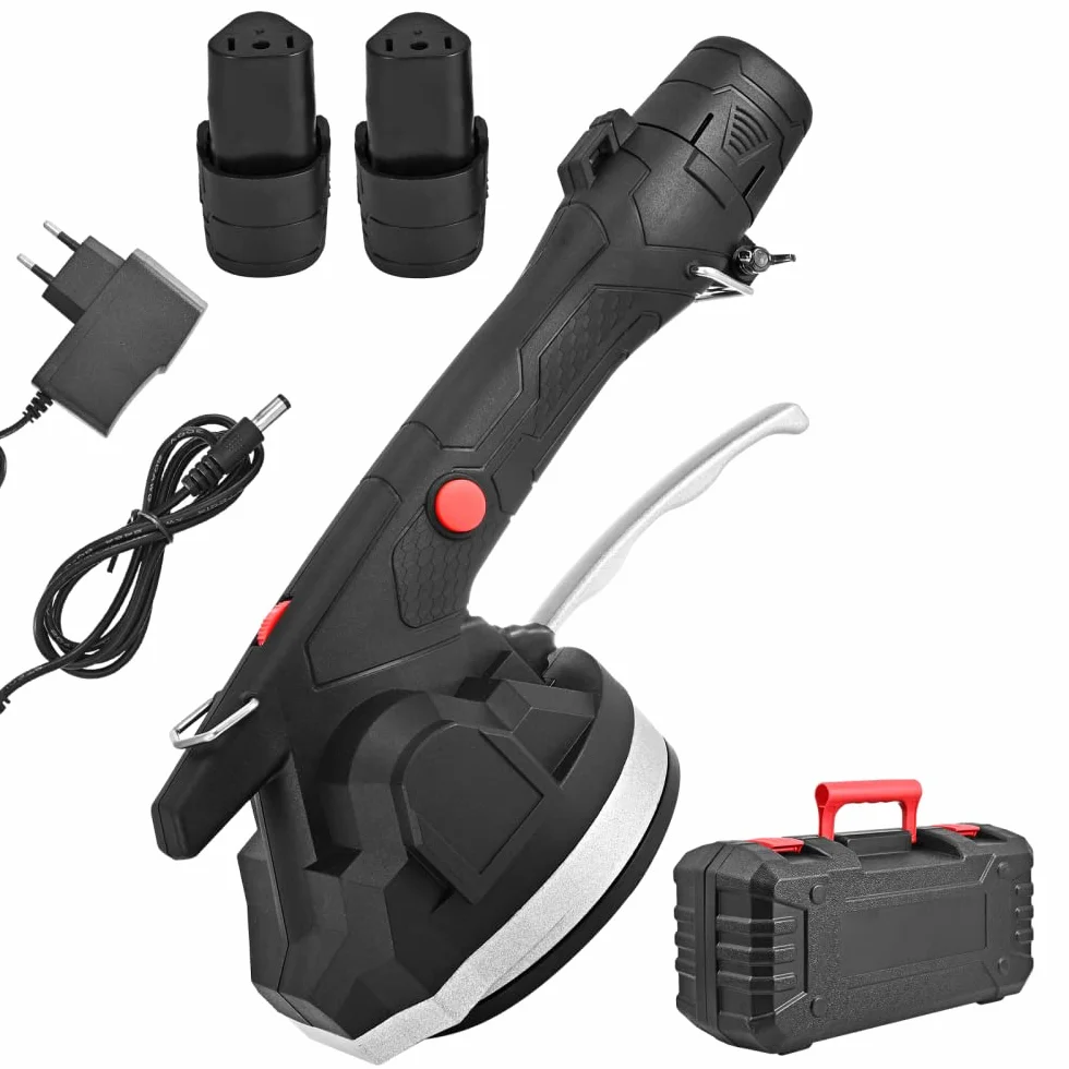 Vibratori per Piastrelle 100 kg Macchina per piastrelle da parete Strumento di vibrazione per la posa di piastrelle da parete Con ventose da 128x128mm Piastrella macchina con Batteria x 2
