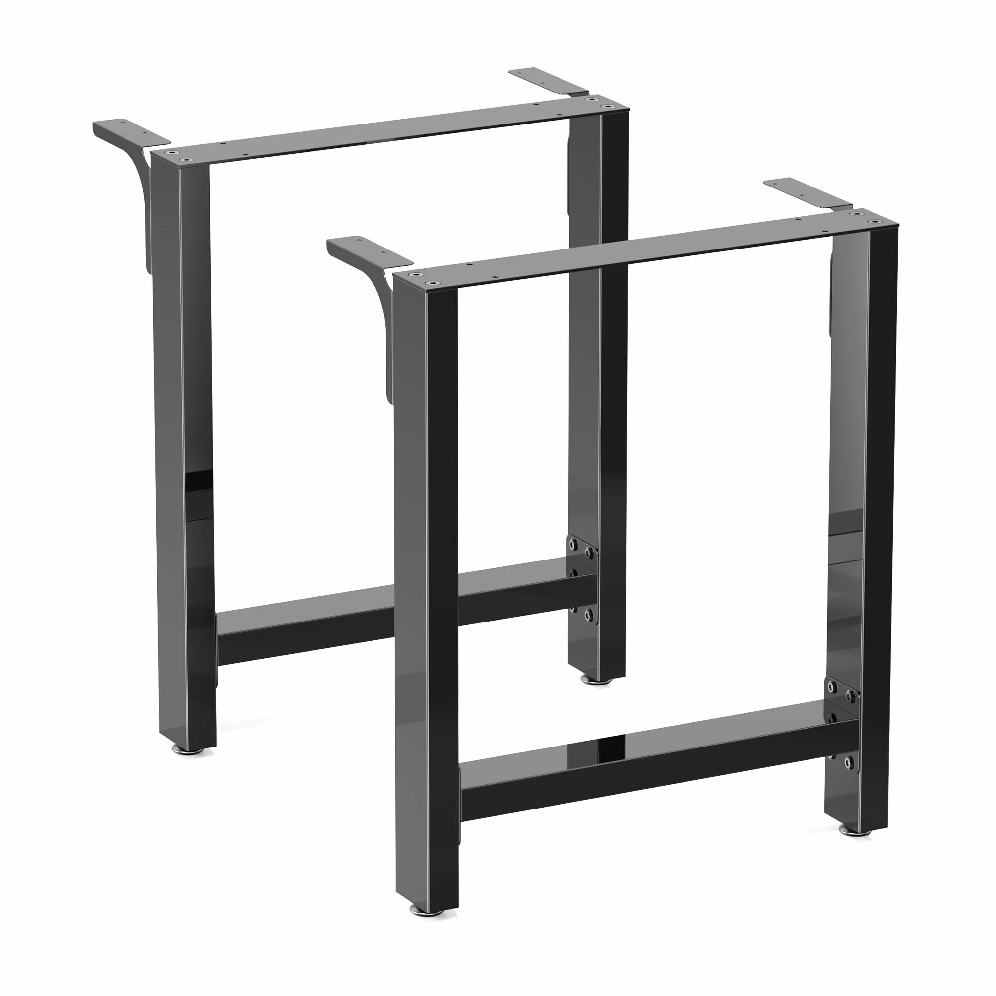 Wiltec Telaio base per tavolo 60x72 cm verniciato a polvere Gambe quadrate tavolino