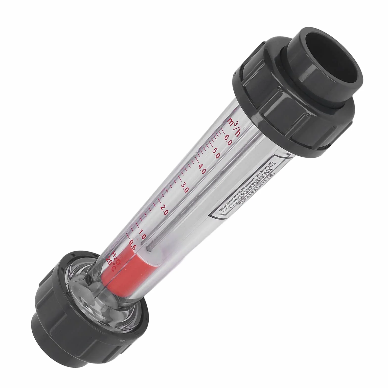 Misuratore di Portata per Acqua 0,6-6 M³/h DN32 40 mm Plastica Galleggiante ABS