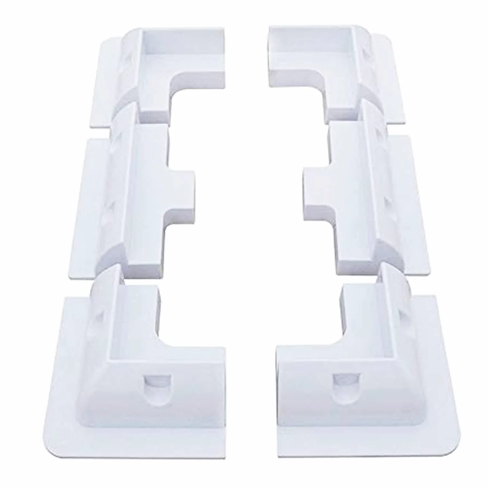 6 staffe di montaggio per pannelli solari in ABS, kit di staffe angolari senza trapano per tetti di camper, roulotte, veicoli, camper, capannoni, garage, barche (bianco)