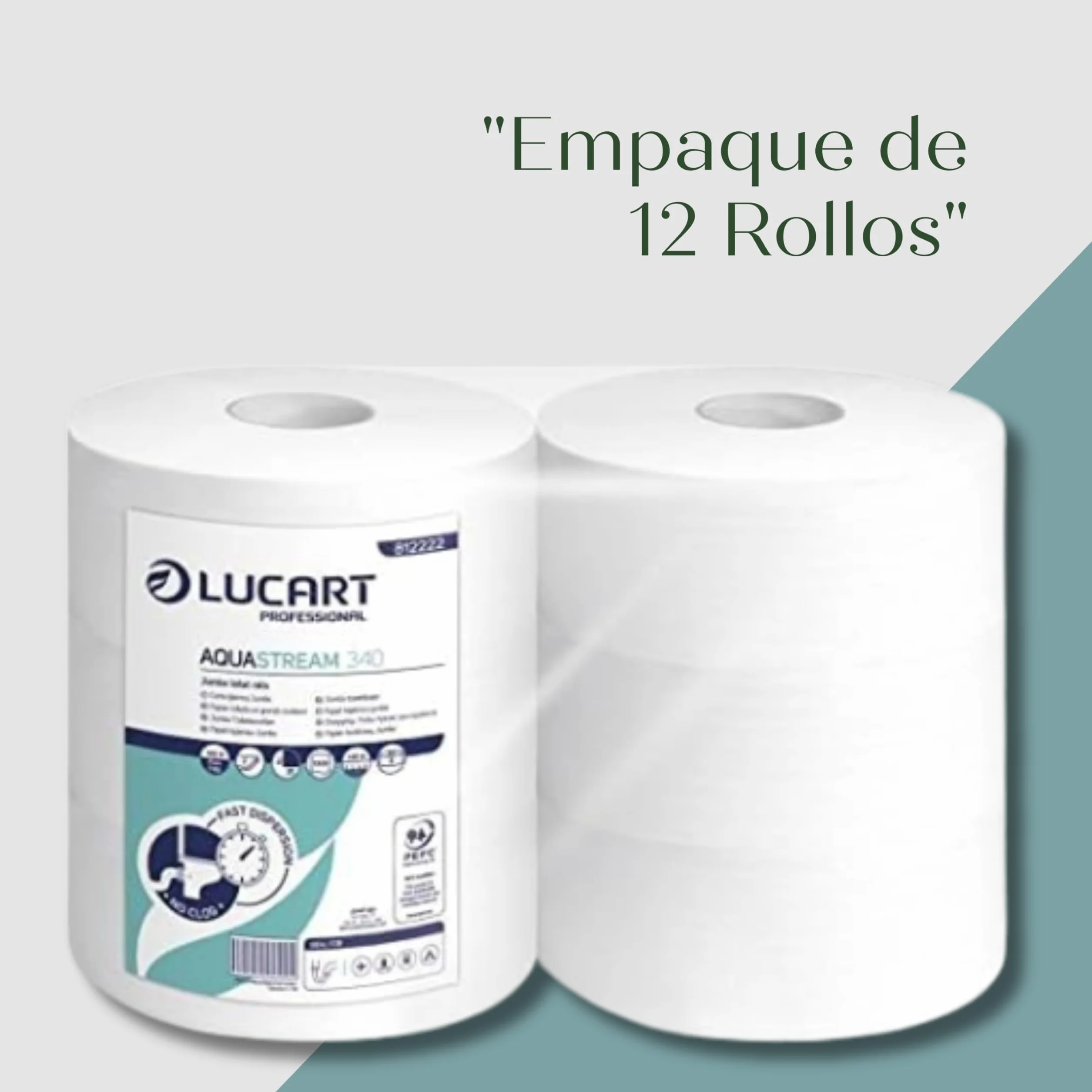 Lucart CARTAIGIENICA AQUASTREAM Mini Jumbo 12 Rotoli