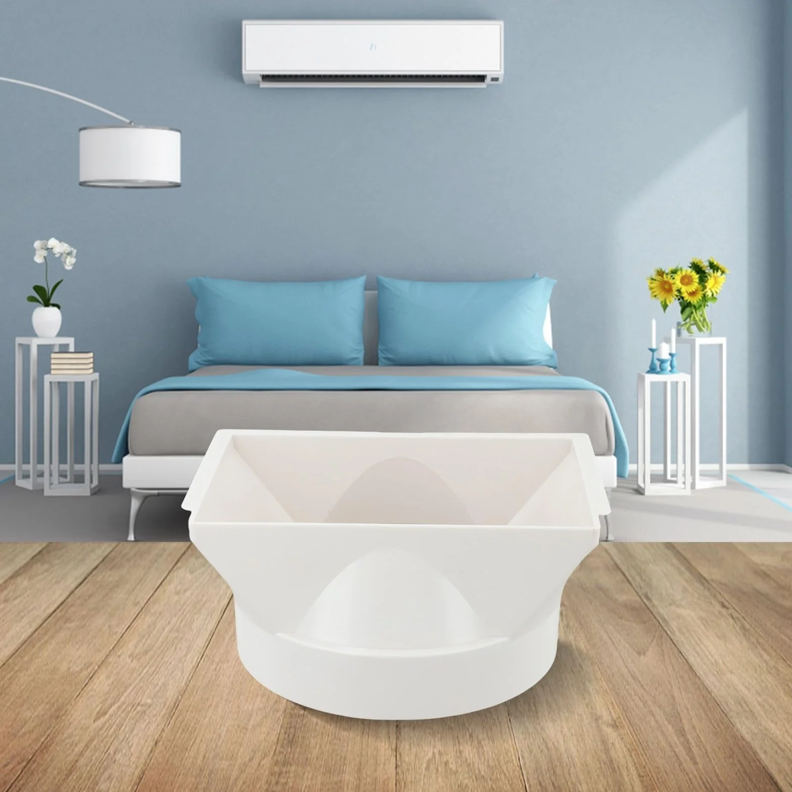 Adattatore mobile per tubo di scarico del condizionatore d'aria per unità portatili da 15 cm, progettato per un flusso d'aria e una ventilazione ottimali