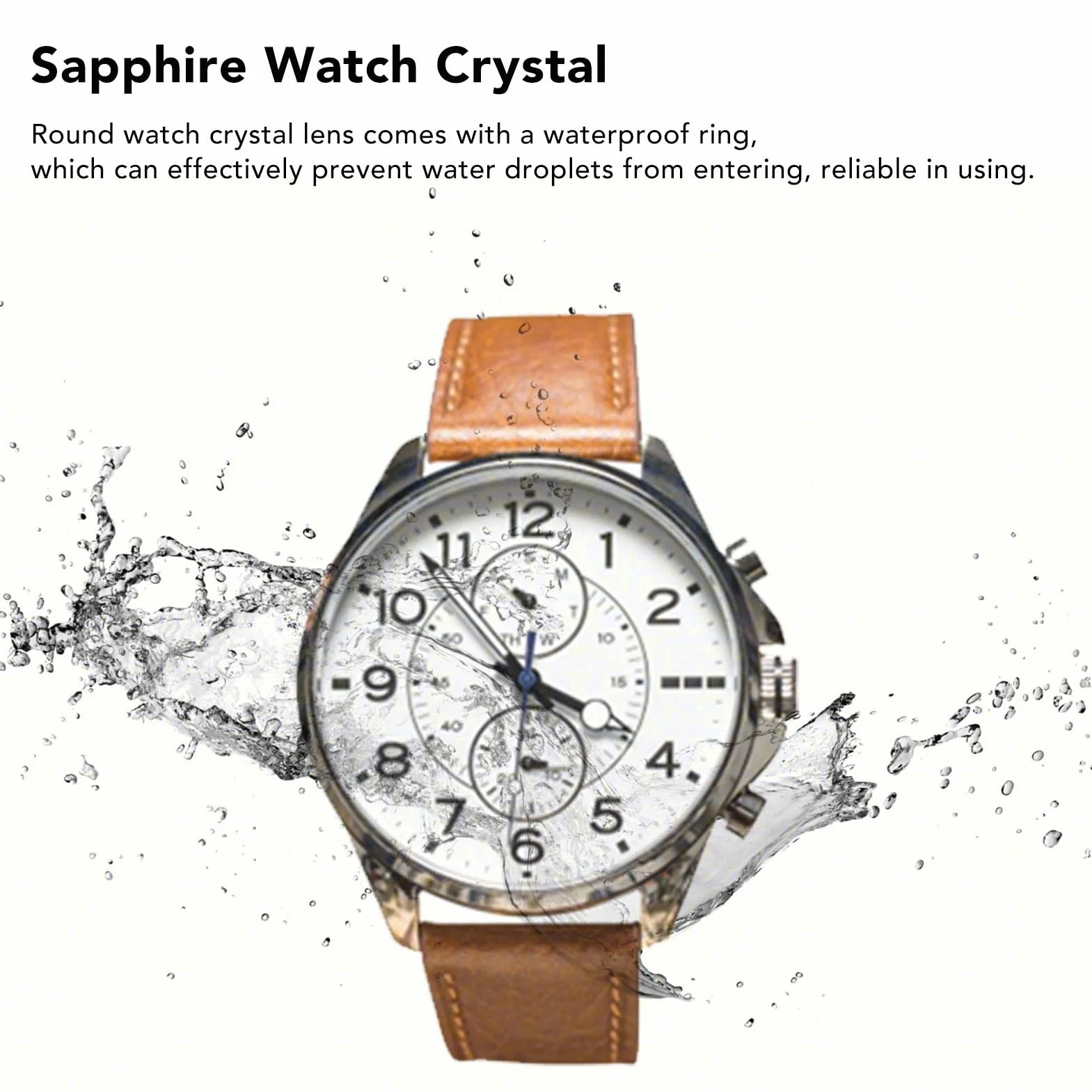 Shanrya Vetro Zaffiro per Orologio Resistente Al Calore Vetro per Orologio per Orologiaio Lente D'ingrandimento per Finestra con Datario a Cupola: (30,6 mm)