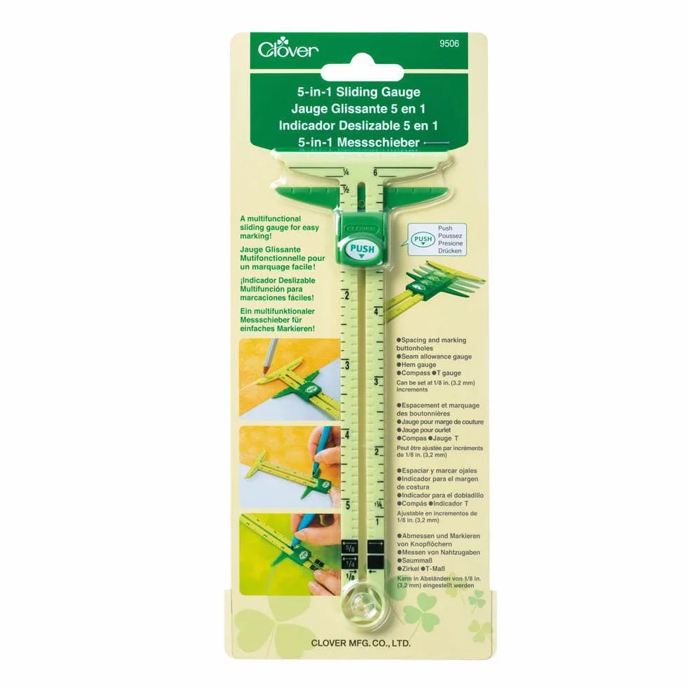 Clover 9506 Calibro Scorrevole 5 in 1 con Nancy Zieman, 9,13 x 4 x 0,38