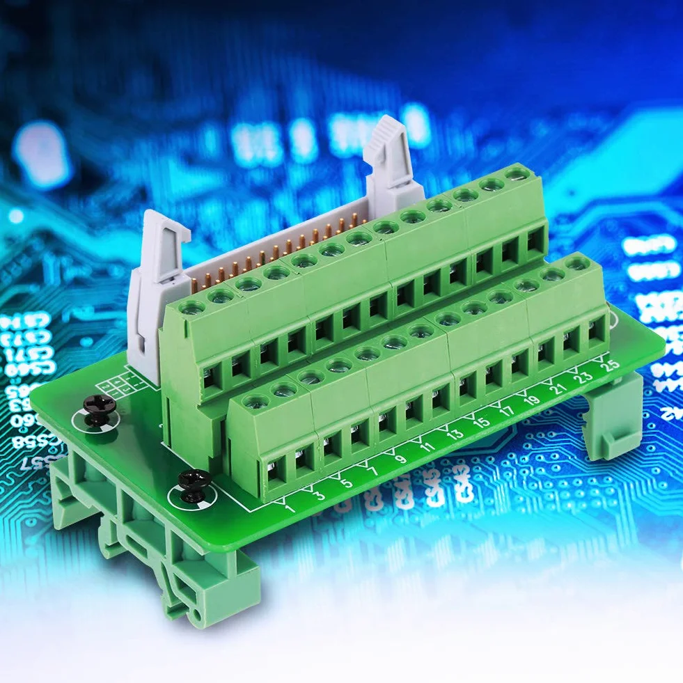 26 Pin Idc Connettore Breakout Idc 26 Pin Breakout Board Idc26P Din Rail 26Pin 5Mm Mount Interface Module Connettore Maschio Breakout Board