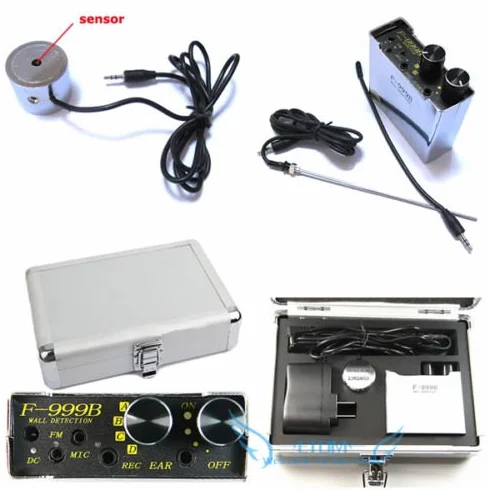 Nuovo F999B Super Sensitive Ascolta attraverso la parete Contatto/sonda Microfono Amplificatore Sistema (periodo di garanzia di cinque anni)