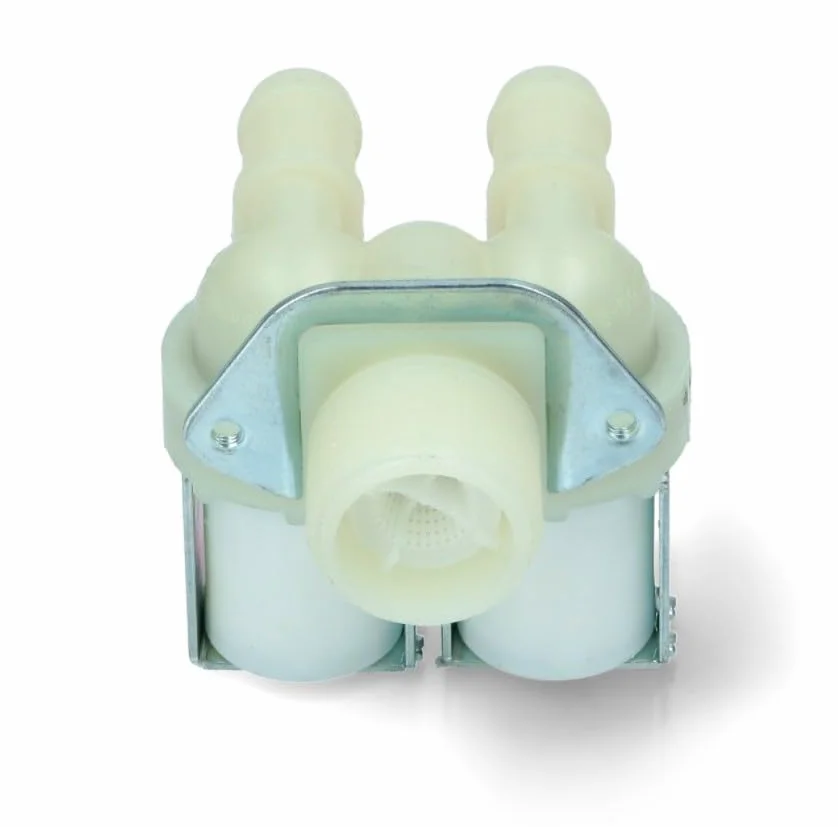 Valvola elettrica doppia 180° dritta Ø14mm