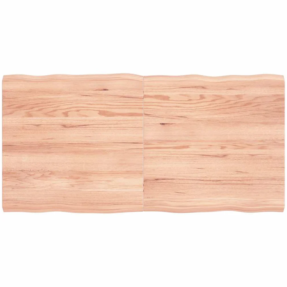 vidaXL Piano Tavolo Marrone Chiaro 120x60x(2-4) cm Rovere Non Trattato