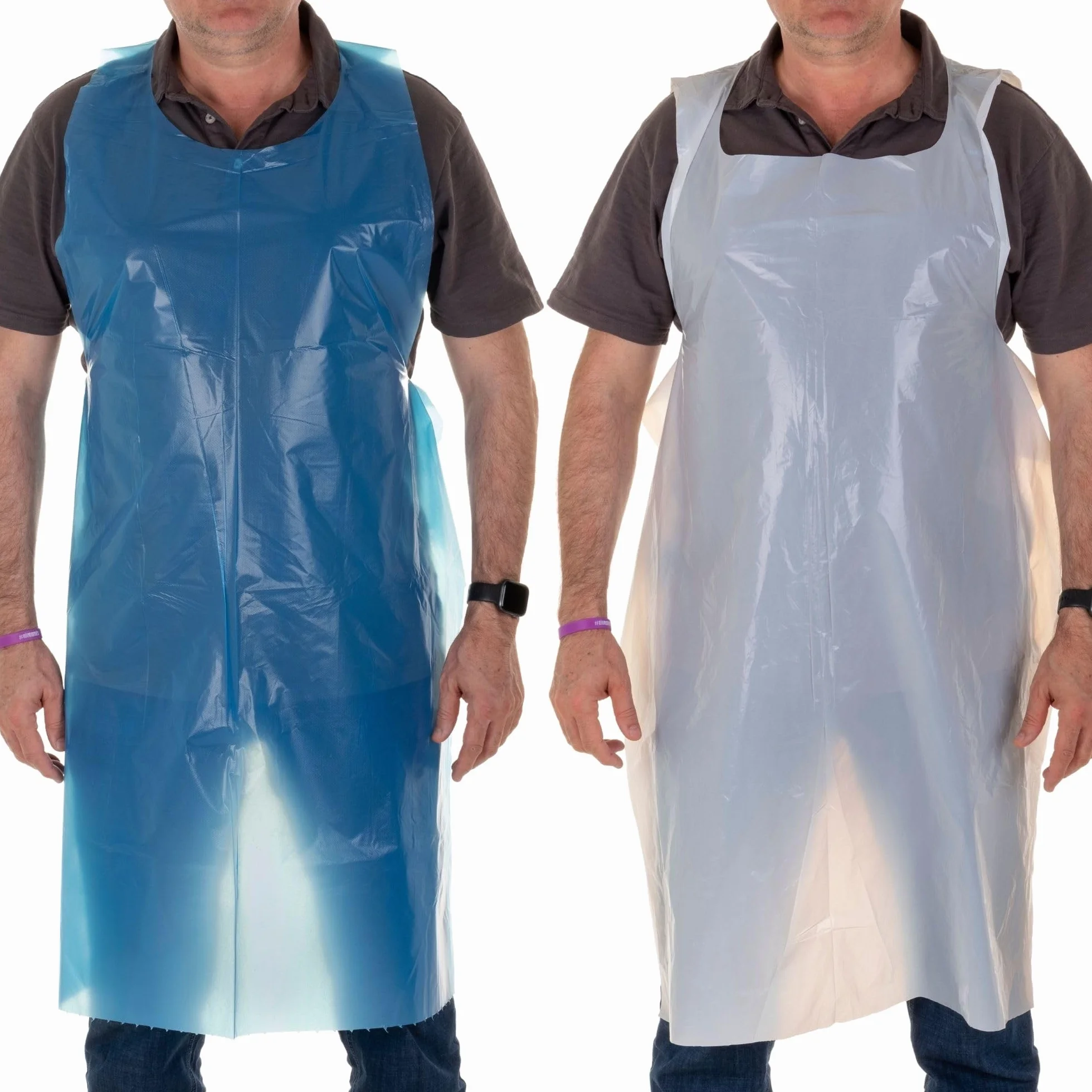 XARA Grembiuli Plastica in Polietilene per la Protezione Igienica degli Alimenti - Pack 100 - Grembiuli Monouso - Grembiule Usa e Getta Monouso Cucina