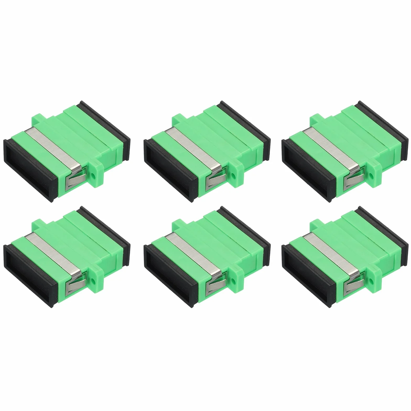QUARKZMAN Ferrule Ottico in Fibre Sc-Sc/Apc, Adattatore Duplex a Fibre Singola, Sc-Sc/Apc, per Connettore di Rete Internet, 6 Pezzi