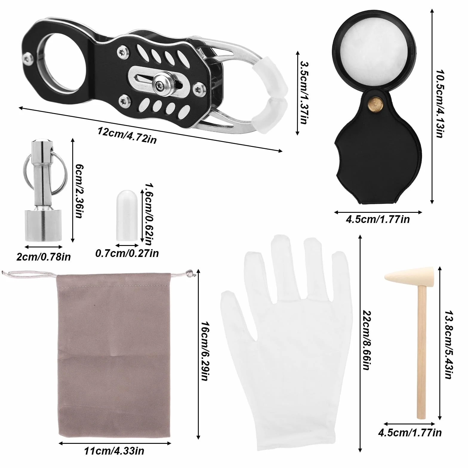 Kit per Test di Vibrazione Delle Monete, Test di Vibrazione Delle Monete Tascabile Strumento Verifica Della Risonanza Vibrazioni e del Confronto Dimensioni Adatto Ai Collezionisti