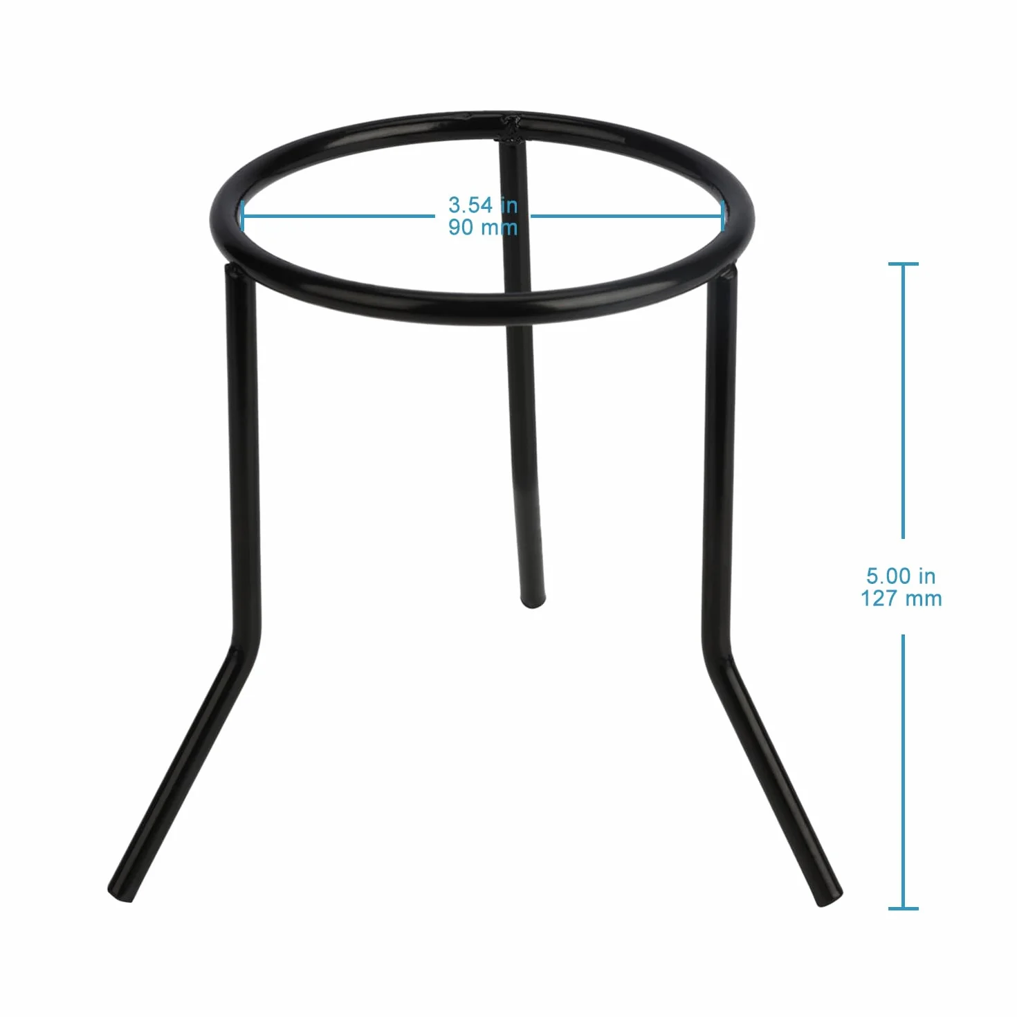 stonylab Supporto per Treppiede in Metallo da Laboratorio, Supporto per Lampada a Treppiede per Bruciatore Bunsen Riutilizzabile e Durevole per Uso di Laboratorio, Nero