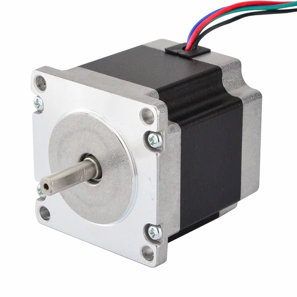 STEPPERONLINE Nema 23 motore passo-passo 1,26Nm 2,8A 4 fili 6,35 mm fusto fai-da-te, CNC robot stampante 3D