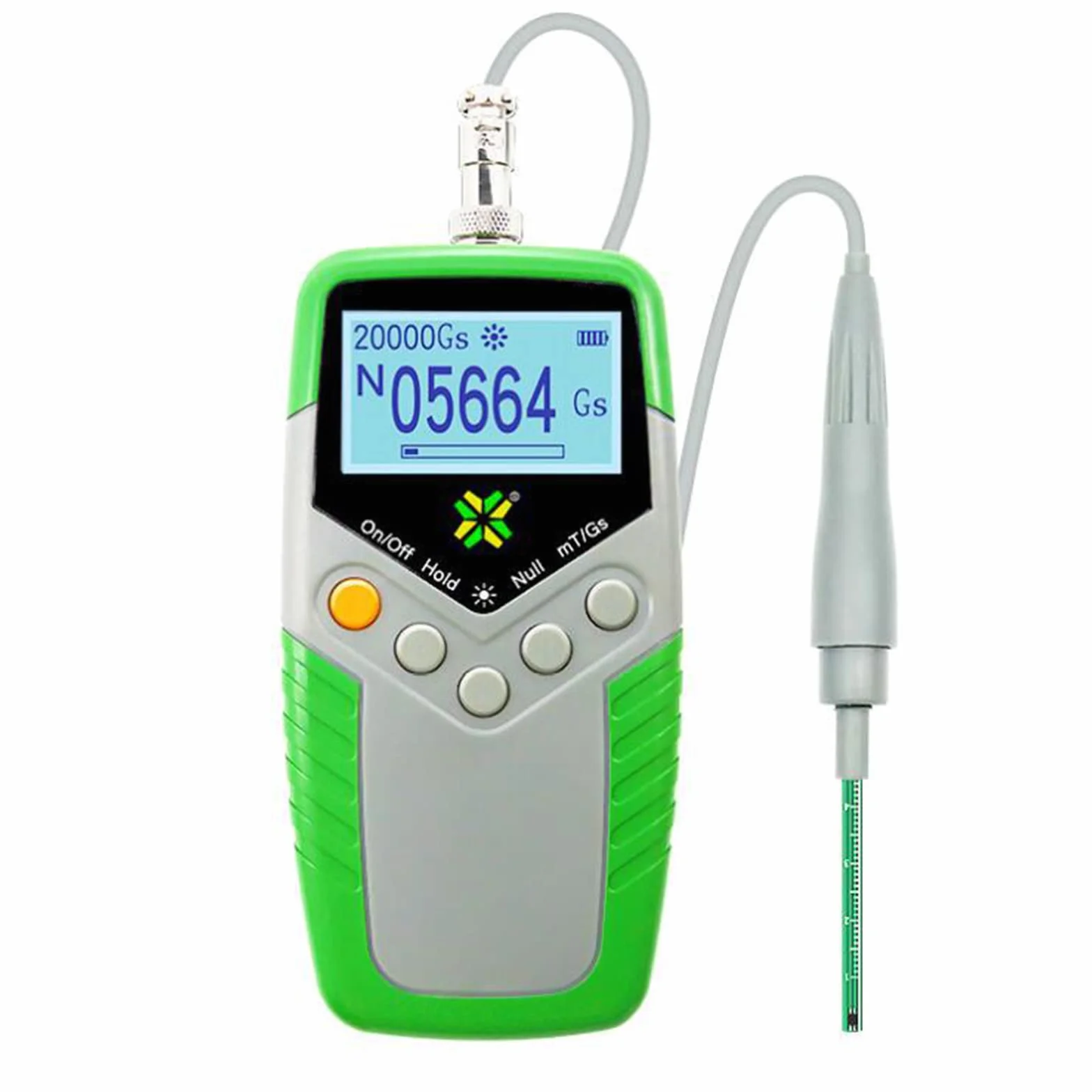 Gaussmetro Digitale Portatile, Tester per Misuratore Tesla con Sonda, Rilevatore Magnetico Digitale di Campo Magnetico ad Alta Precisione 0-2400mT, Funzione di Regolazione Zero/Commutazio