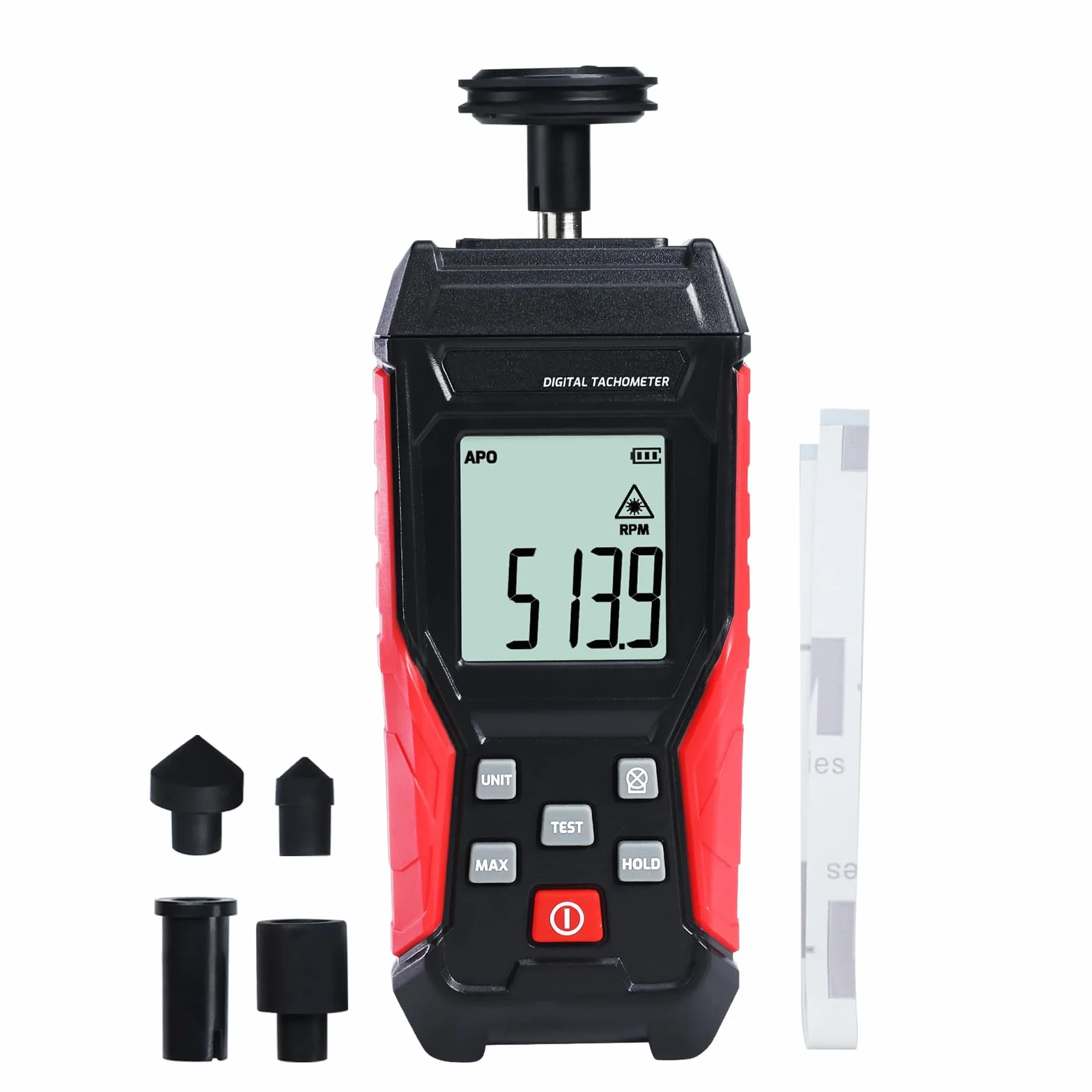 Tachimetro Digitale 2-in-1 con Sensore Laser a Non Contatto (3~99999 RPM) e Modalità a Contatto (3~19999 RPM) - Misuratore di Giri Professionale con Funzioni MAX/MIN/HOLD, Portatile per Motori Auto