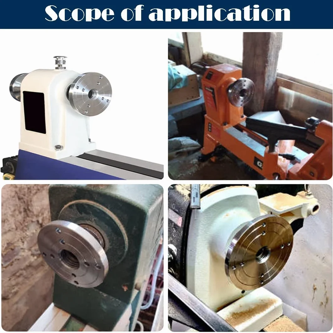 Flangia del mandrino per tornio per legno da 2 '' 3 '' 4 '' 6 '', pannello per tornio in acciaio argentato, accessori per utensili per tornitura del legno (dimensioni: 150 mm- M33 x 3,5)