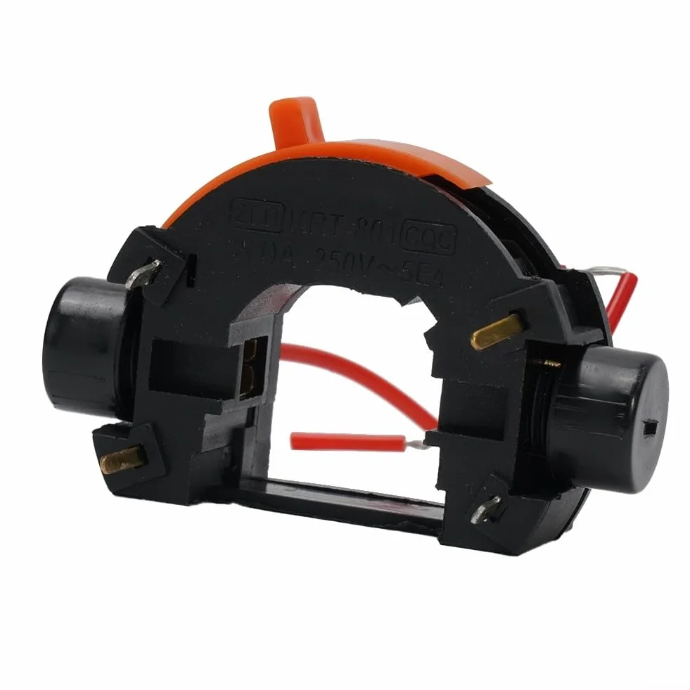 Interruttore di accensione e spegnimento a velocità variabile con regolatore di velocità a 5 fasi per potenza rotativa 220 V, costruzione in plastica, ricambio per smerigliatrice elettrica e multi