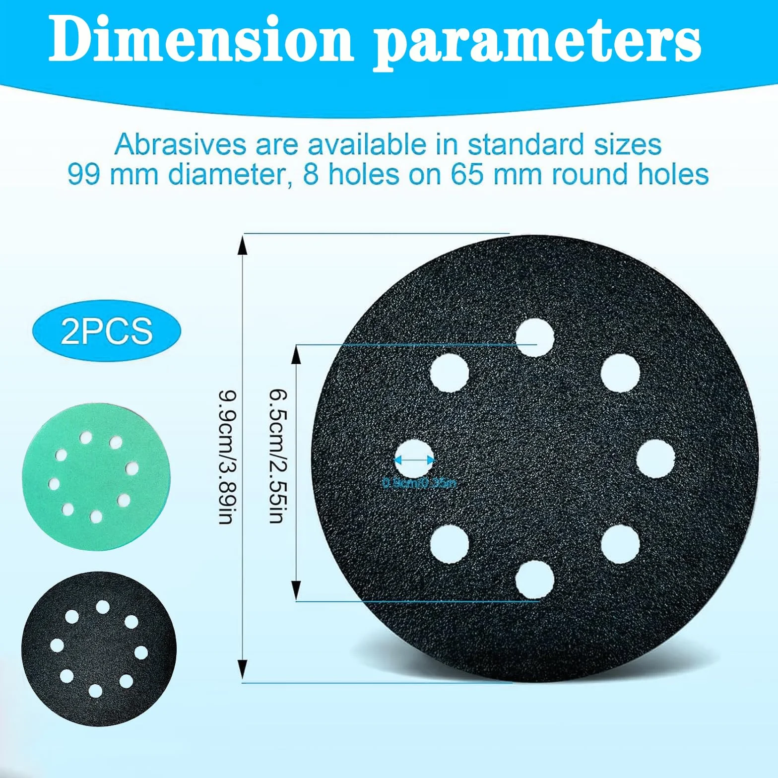 2 Pezzi Pad Levigatura 125mm in Schiuma Alta Elasticità, Disco Interfaccia per Levigatrice Orbitale, Cuscinetto Supporto Morbido con 8 Fori per Lucidatrice e Levigatura