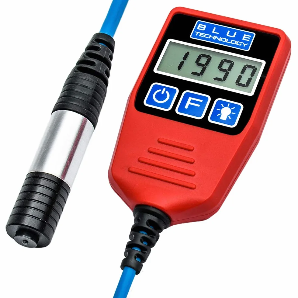 Misuratore di Spessore Professionale della Vernice, con sonda sferica P-13-S-AL | Acciaio e Alluminio Coating Gauge | Tester per Vernice per Auto | Prodotto in UE