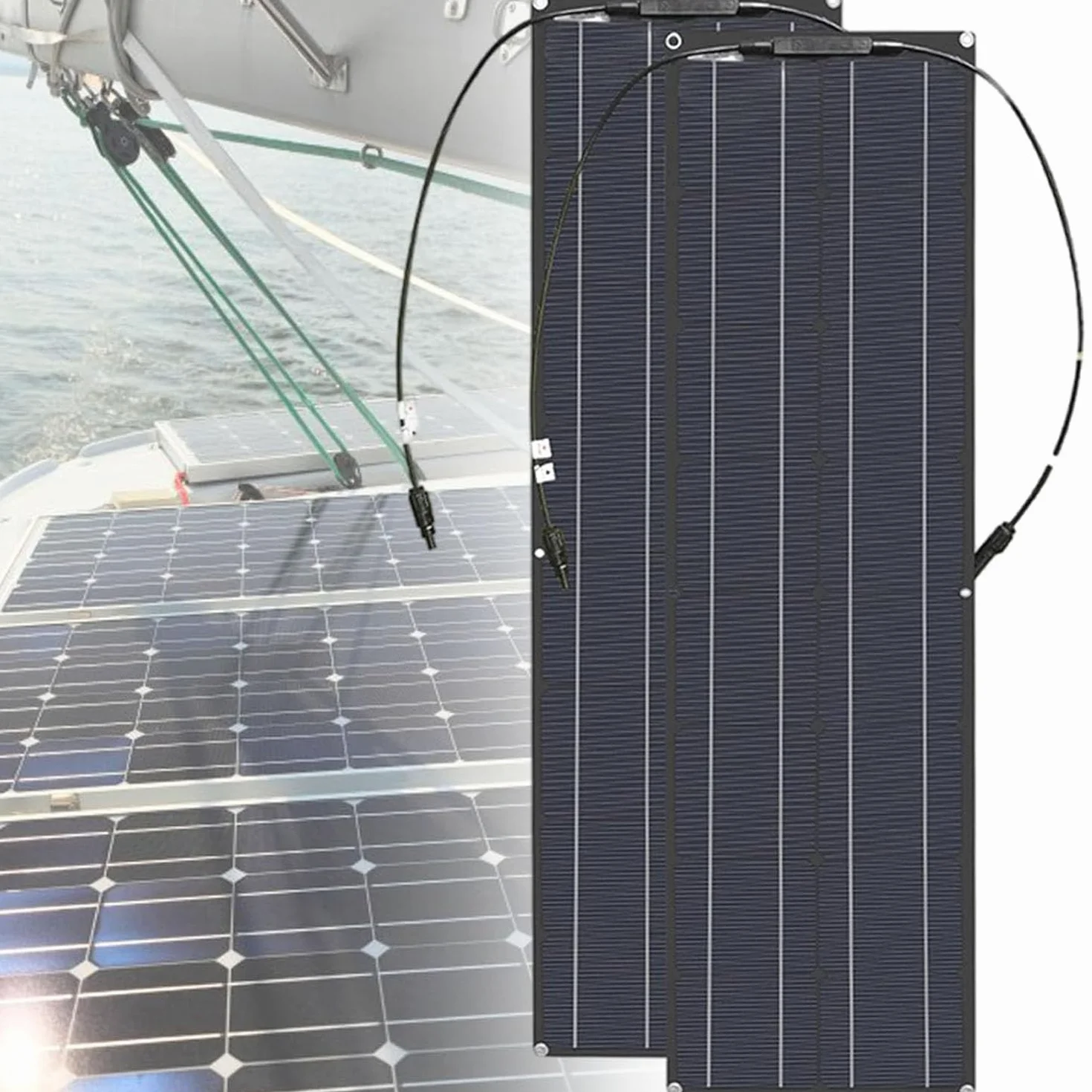 Kit Pannello Solare Flessibile, Pannello Solare Ultrasottile Da 400 Watt, Pannelli Solari Monocristallini Flessibili, Con Regolatore Di Carica Da 40 A